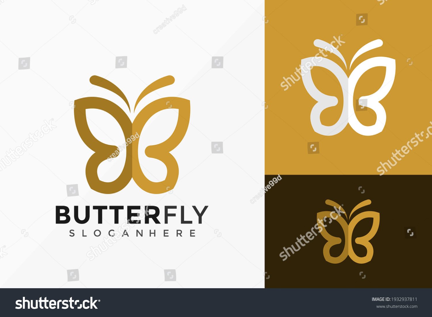 Letter B Butterfly Modern Logo Vector Stock Vector (Royalty Free ...