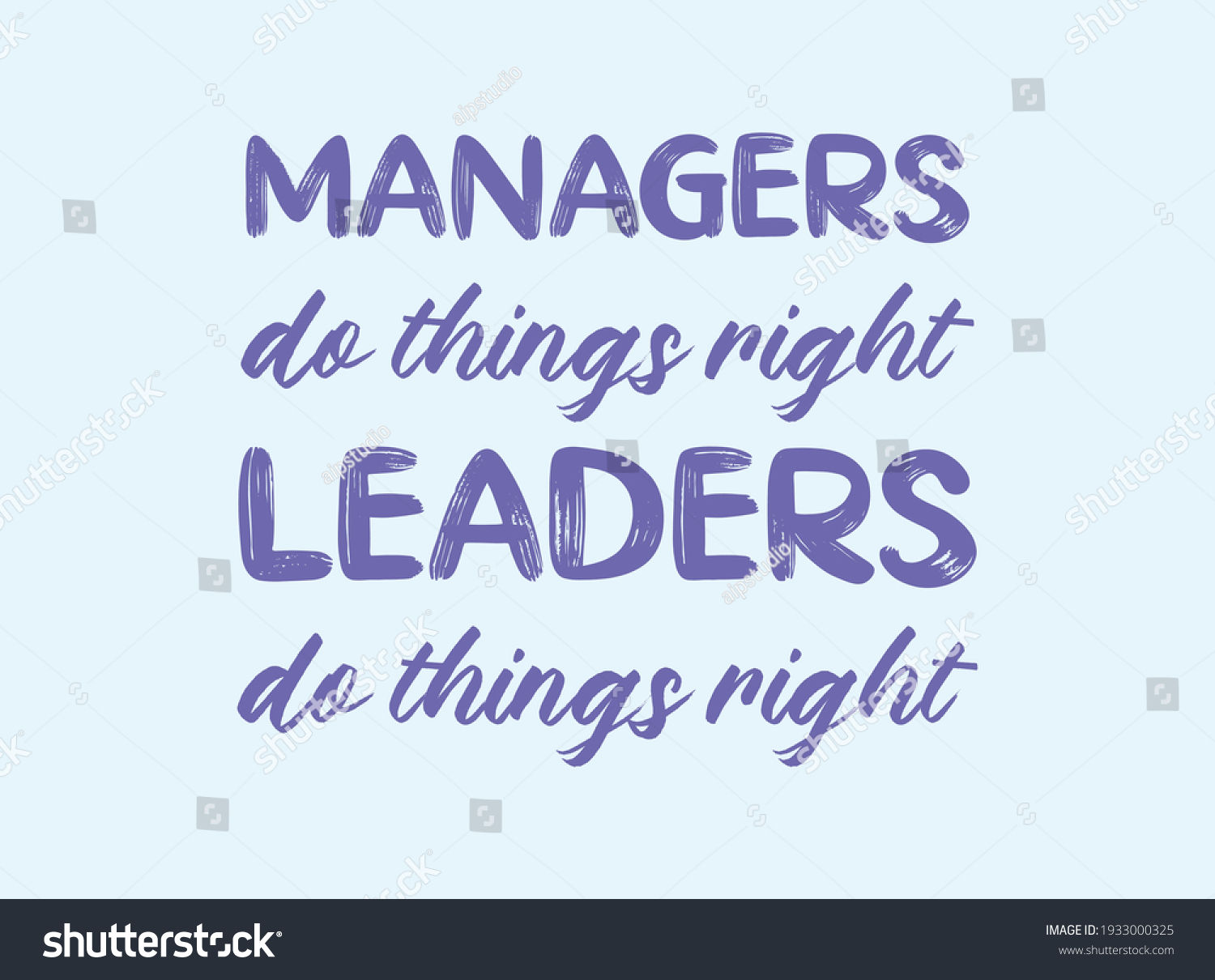 Managers Do Things Right Leaders Do Stock Vector (Royalty Free ...