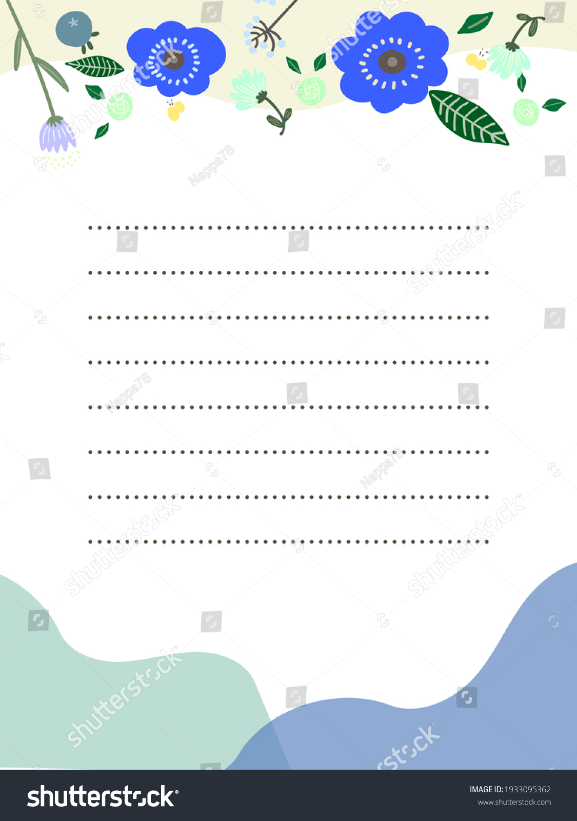 Illustration Flower Letter Frame Stock Illustration 1933095362 ...