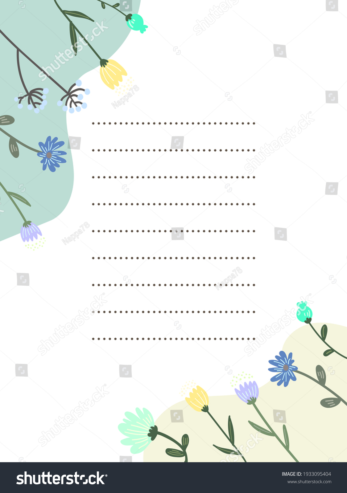 Illustration Flower Letter Frame Stock Illustration 1933095404 ...