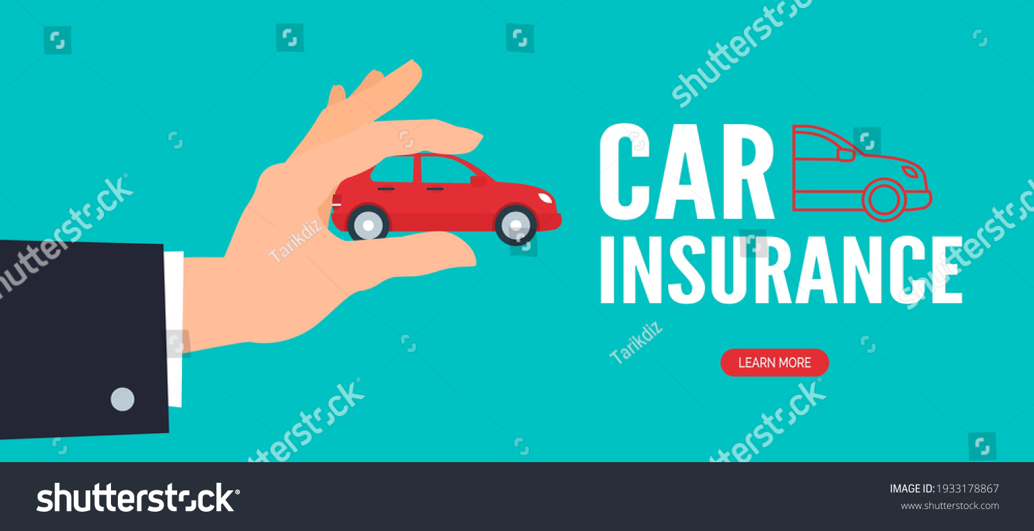 Car Insurance Web Banner Design Hand Stock Vector (Royalty Free ...