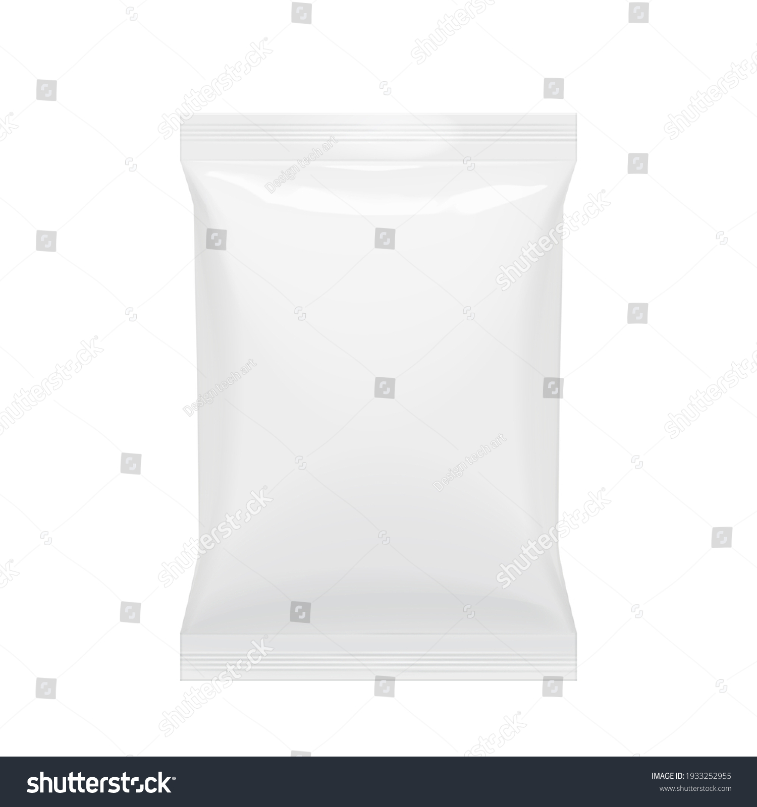 White Realistic Polyethylene Bag Hang Slot Stock Illustration ...