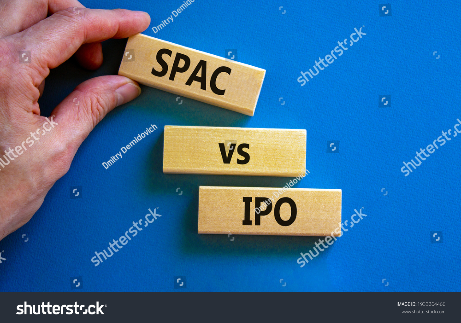 Spac Vs Ipo Symbol Blocks Words Stock Photo 1933264466 | Shutterstock