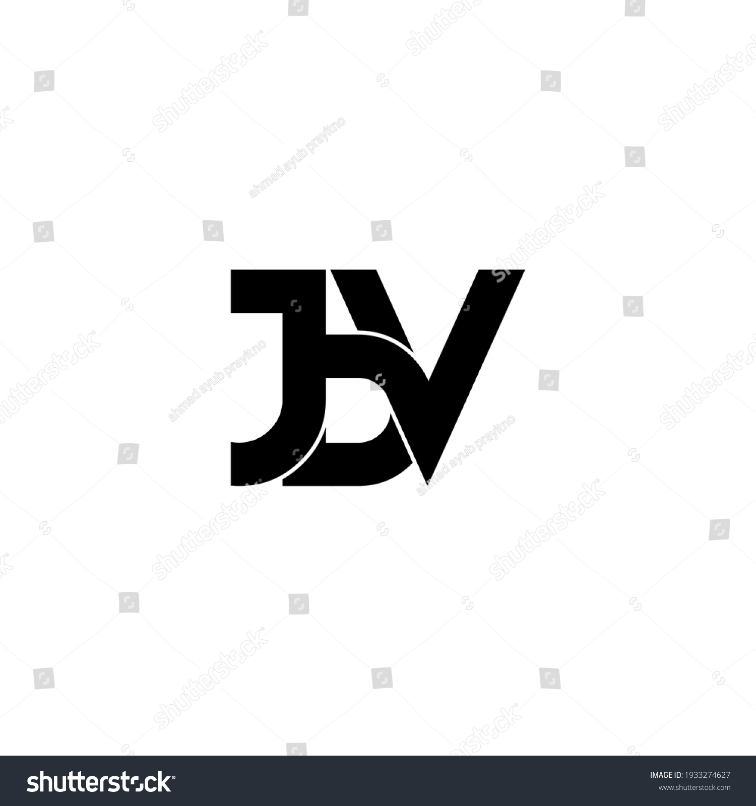 Jbv Letter Original Monogram Logo Design Stock Vector (Royalty Free ...