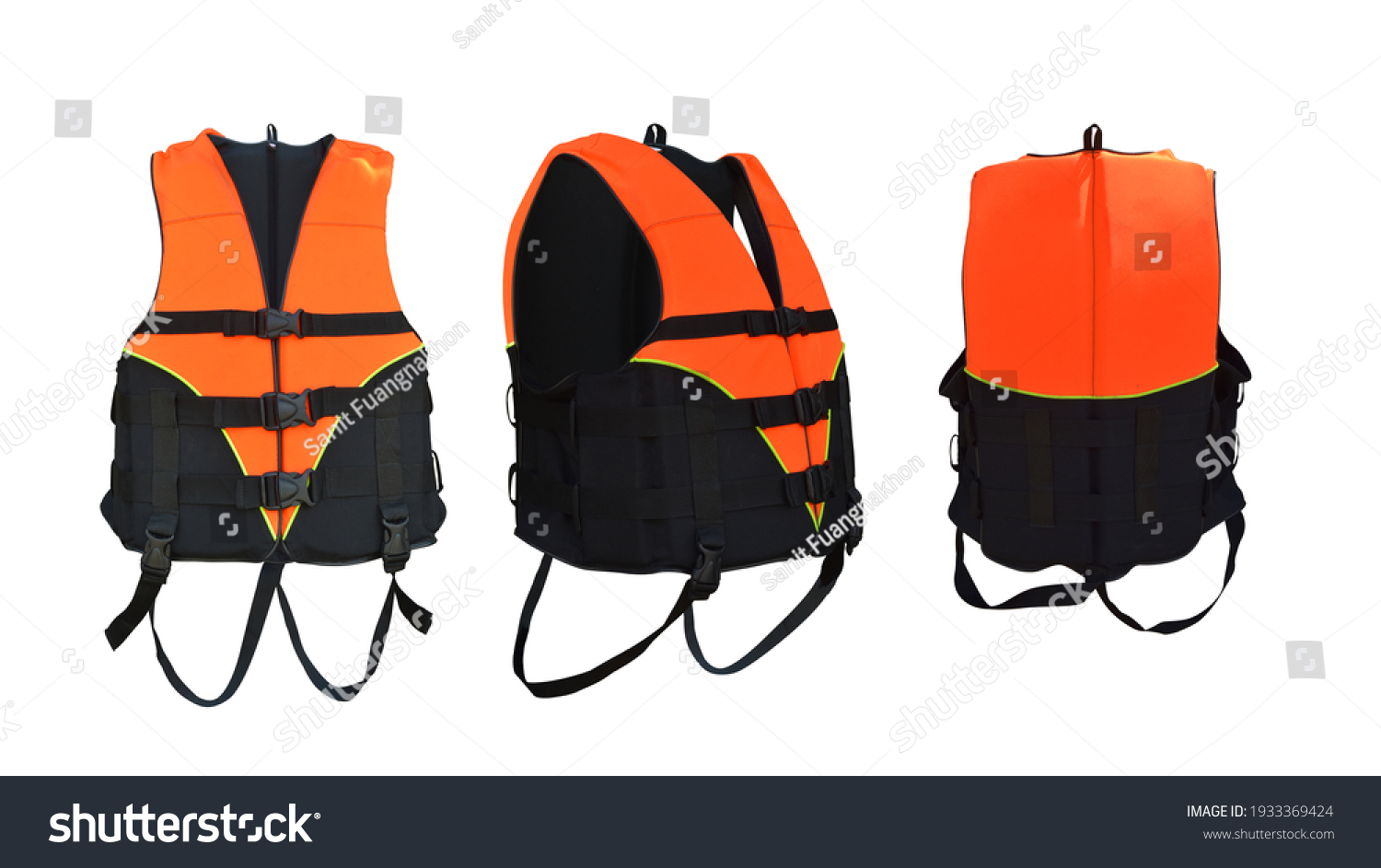 Life Jacket Set Isolated On White Stock Photo 1933369424 | Shutterstock