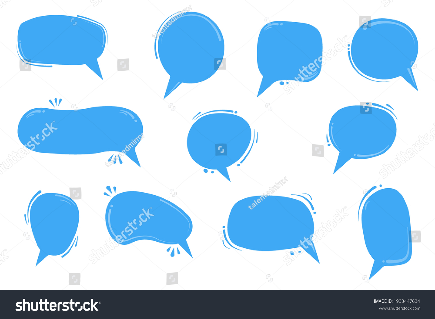 Cartoon Balloon Word Design Speech Bubbles Stock Vector (Royalty Free ...