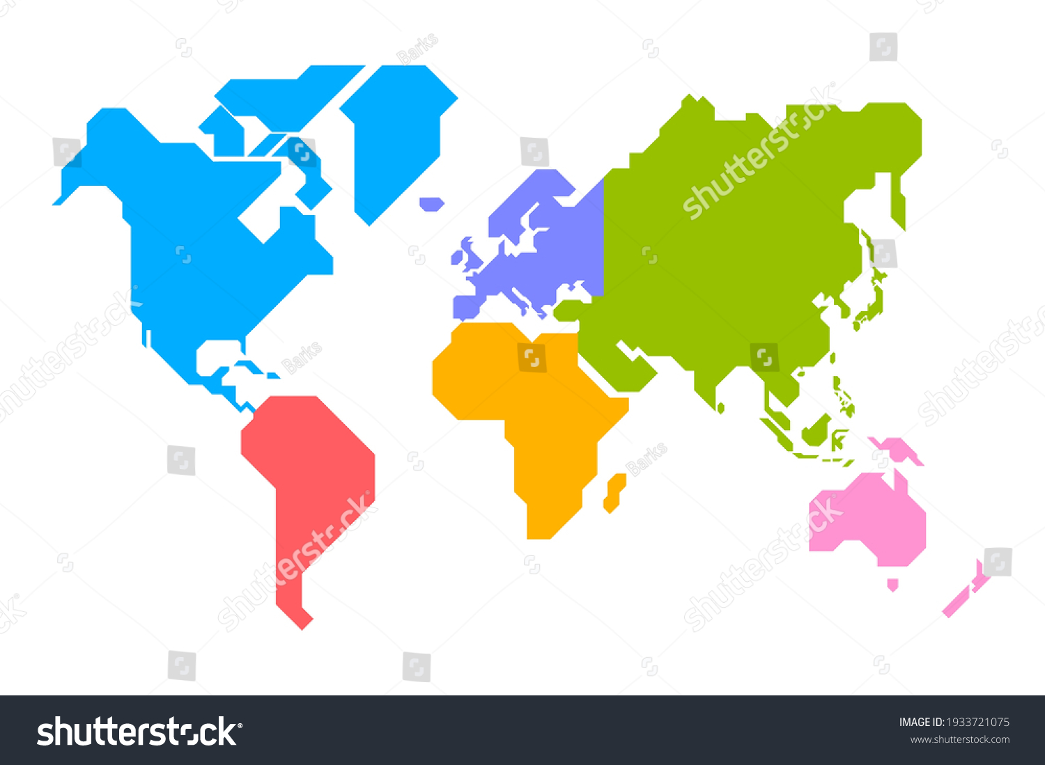 simplified-world-map-drawn-sharp-straight-stock-vector-royalty-free