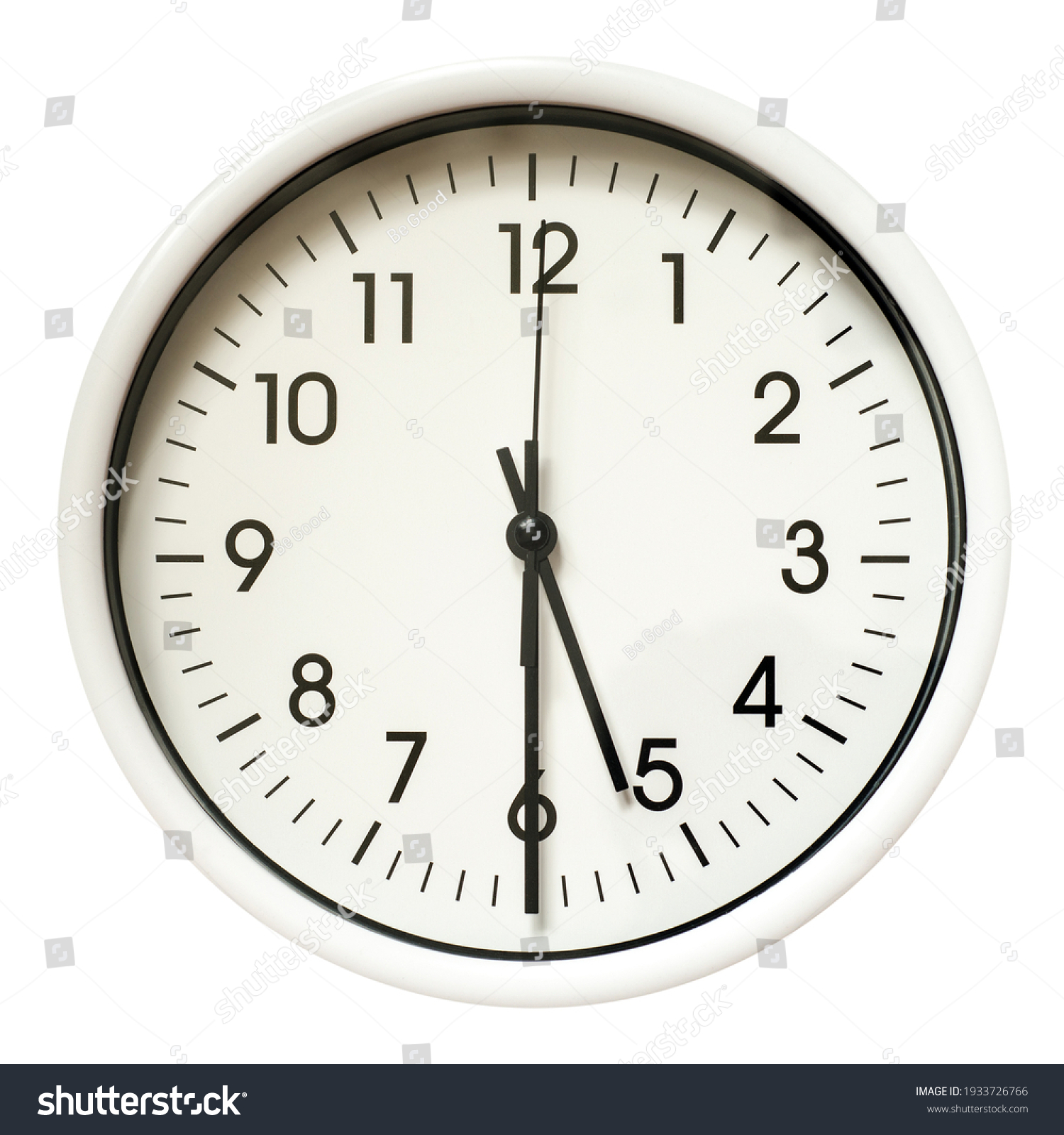 Office Clock Isolated On White Background Stock Photo 1933726766 ...