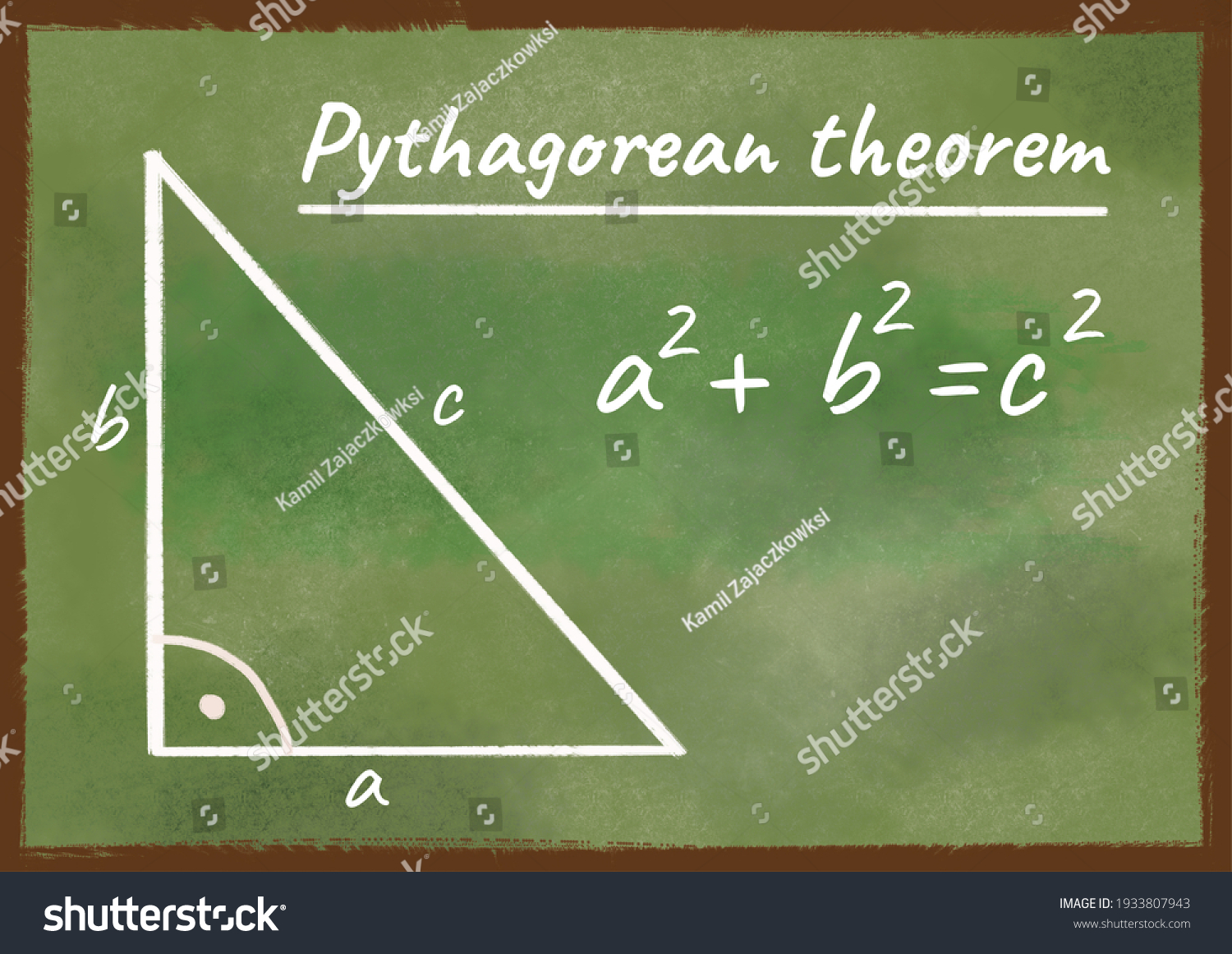 Graphic Showing Using Pythagorean Theorem Stock Illustration 1933807943 ...