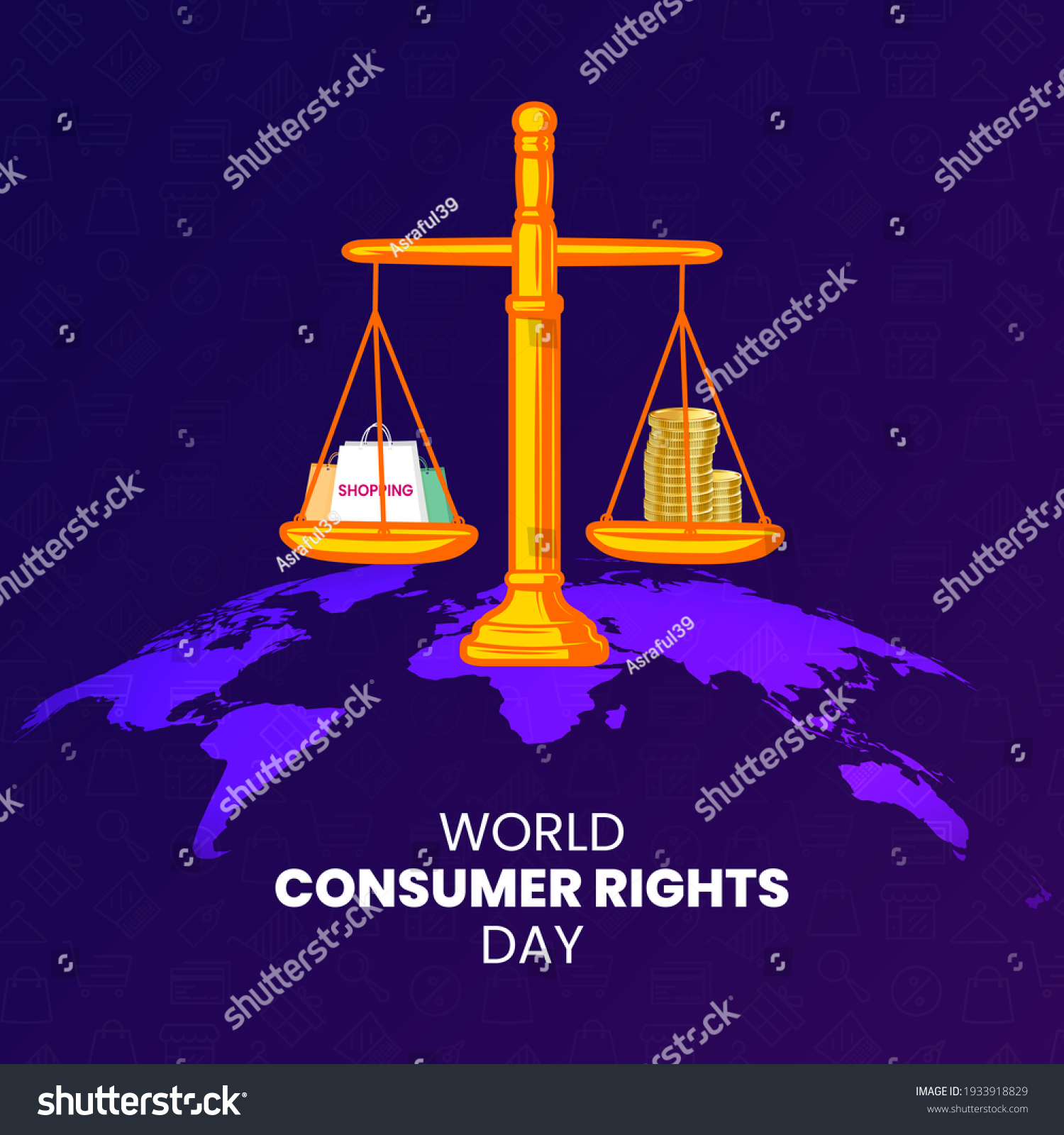 World Consumer Rights Day Concept 15 Stock Illustration 1933918829 ...