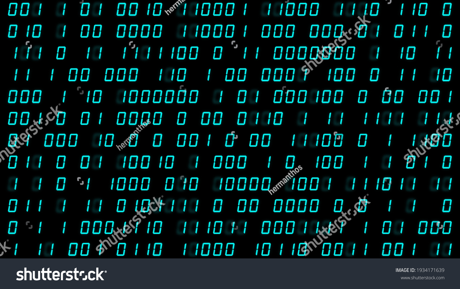 Binary Code Display Programming Futuristic Concept Stock Illustration ...