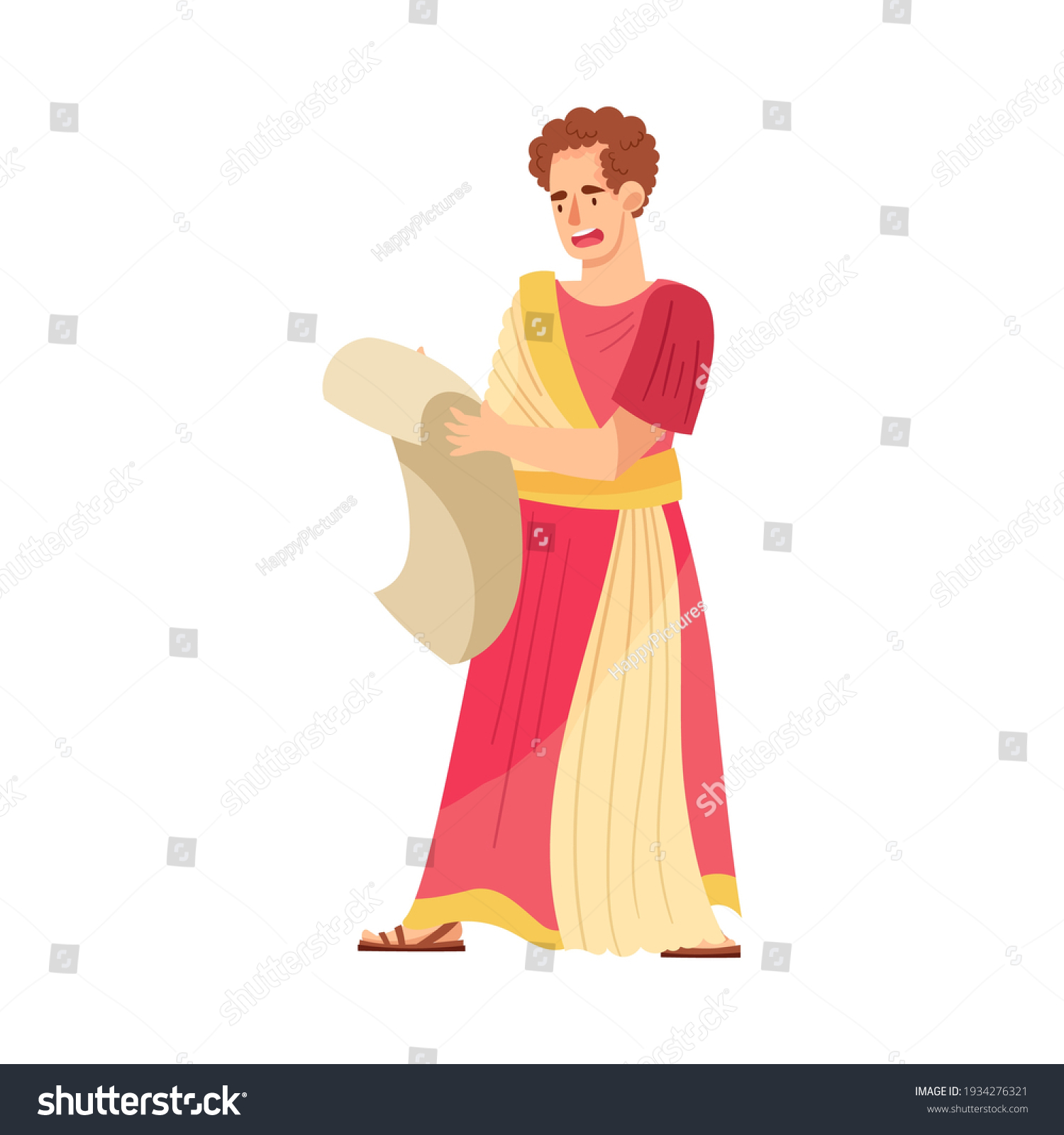 Young Male Roman Emperor Long Dress Stock Vector (Royalty Free ...