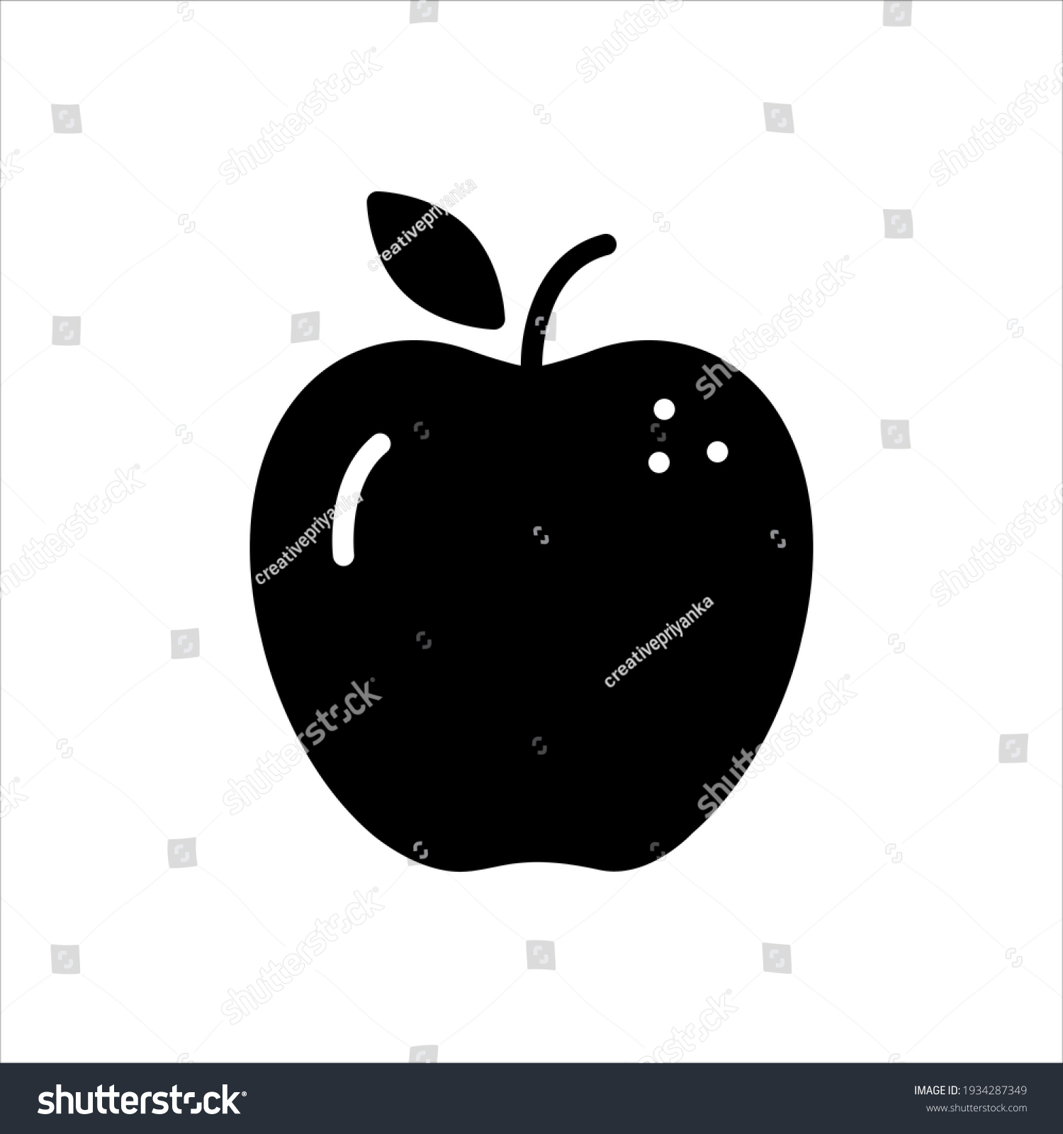 Vector Black Icon Delicious Stock Vector (royalty Free) 1934287349 