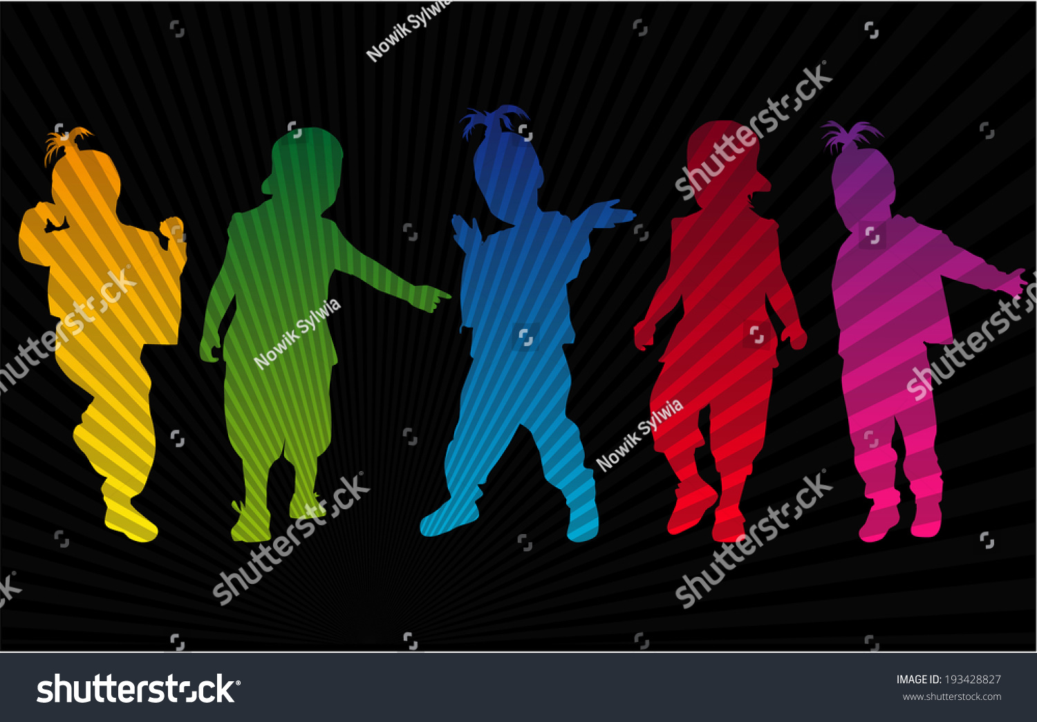 Children Silhouettes Stock Vector (Royalty Free) 193428827 | Shutterstock