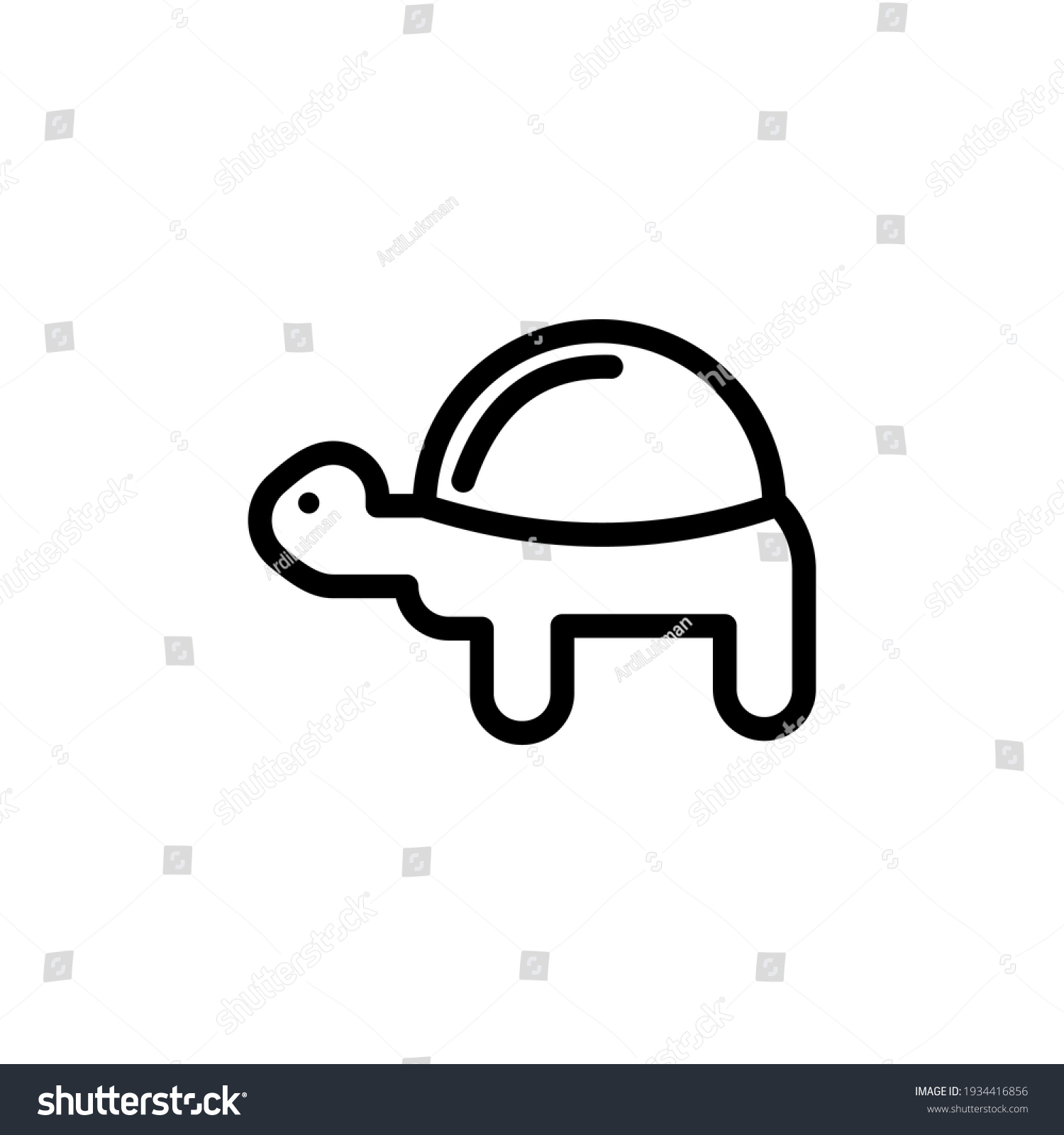 Unique Turtle Line Art Icons Pictograms Stock Vector (Royalty Free ...