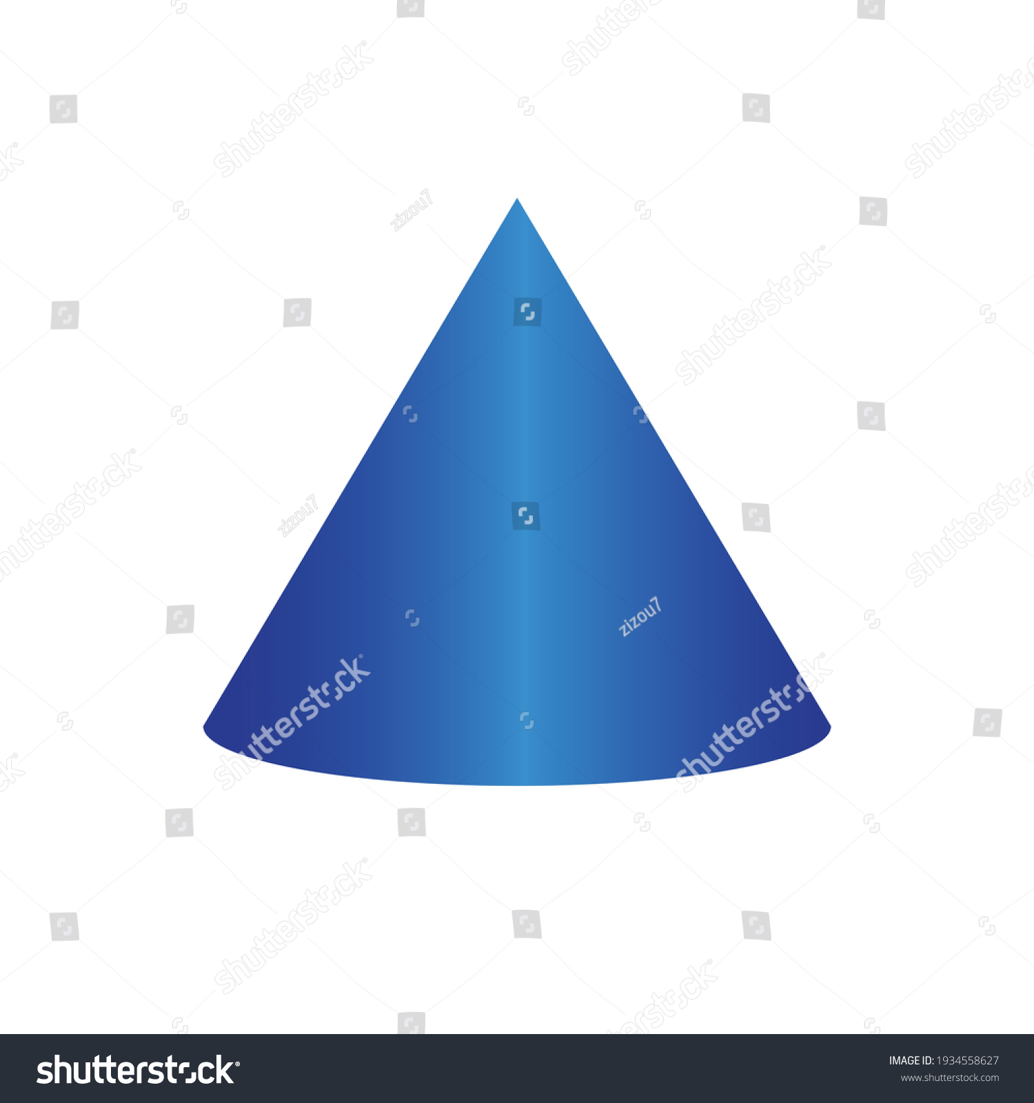 Blue Cone Basic Simple 3d Shape Stock Vector (Royalty Free) 1934558627 ...