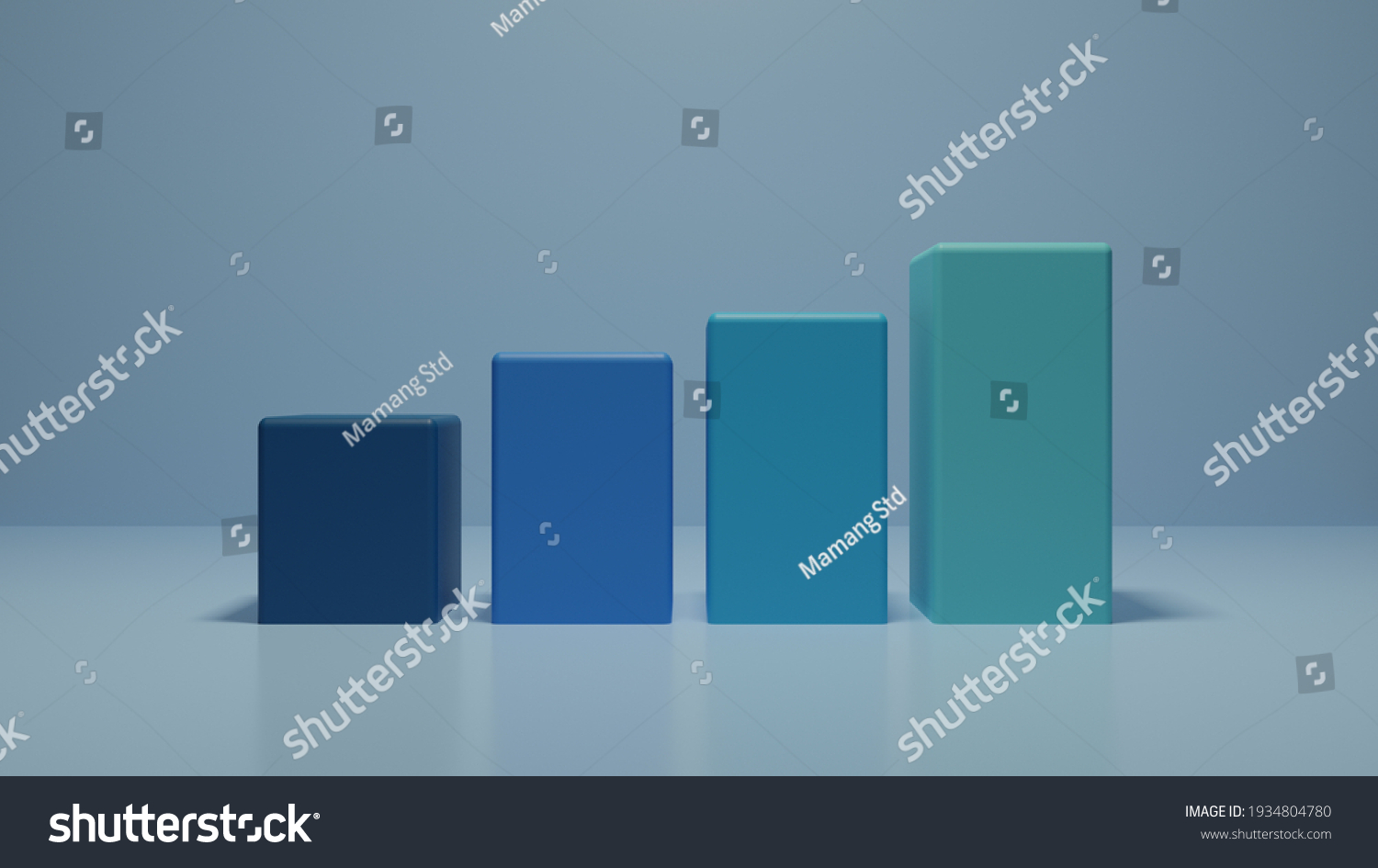 Chart Diagram Business 3d Render Image Stock Illustration 1934804780 ...