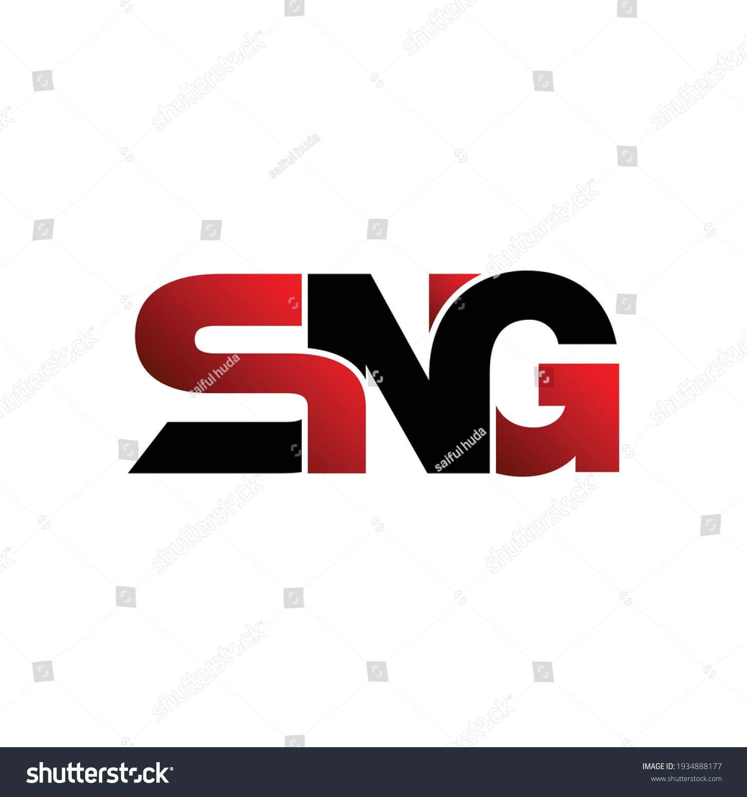 Sng Letter Monogram Logo Design Vector Stock Vector (Royalty Free ...