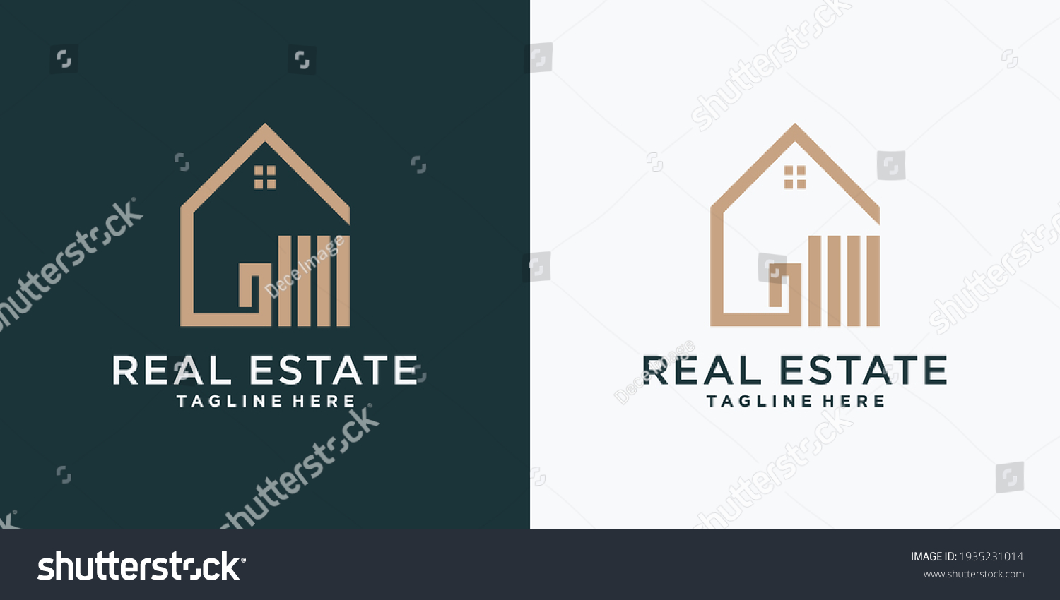 Real Estate Logo Design Template Modern Stock Vector (Royalty Free ...