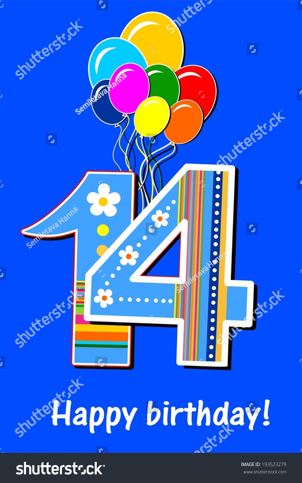 Happy Birthday Card Celebration Blue Background Stock Illustration ...