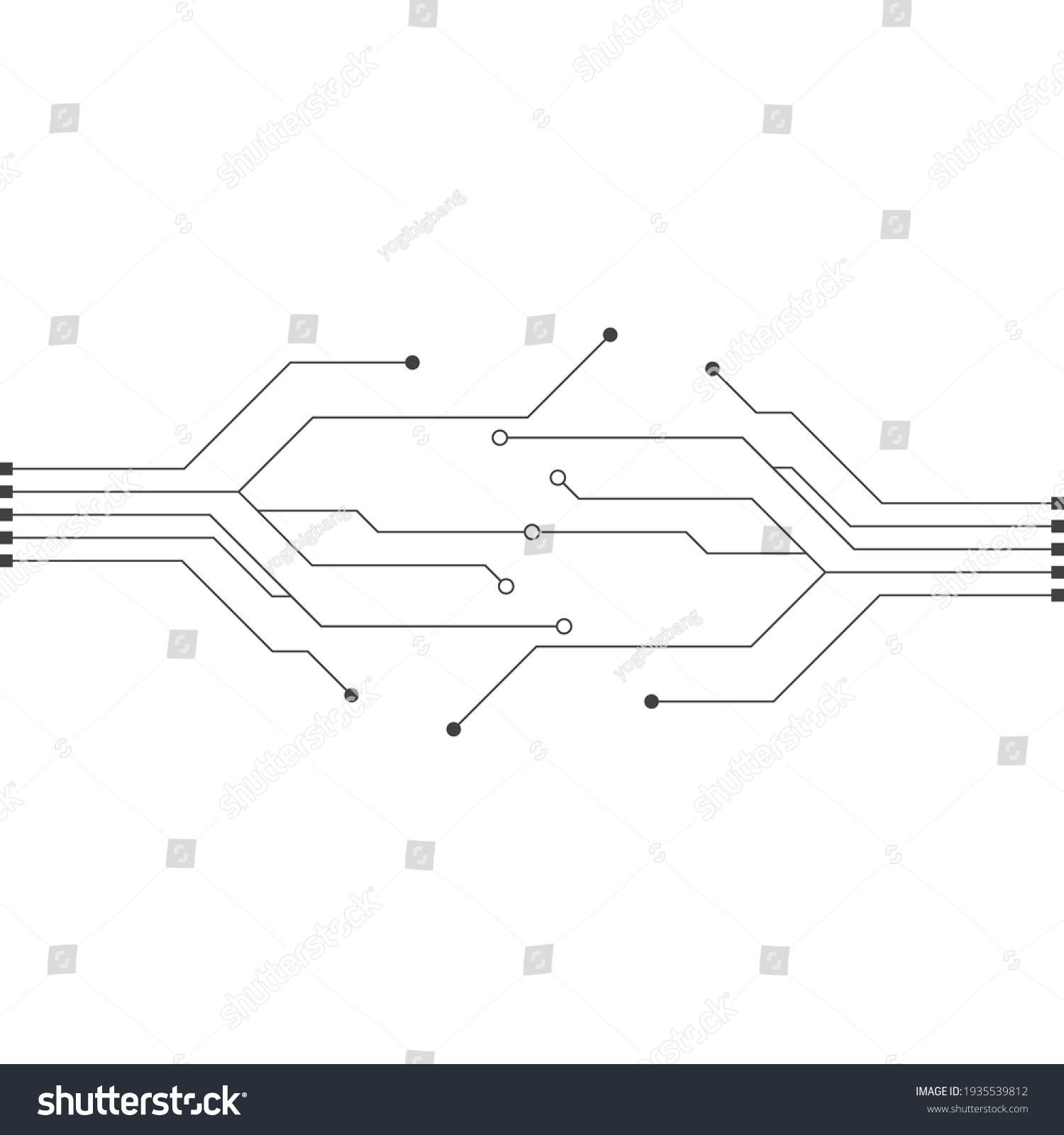 Circuit Vector Illustration Design Template Stock Vector (Royalty Free