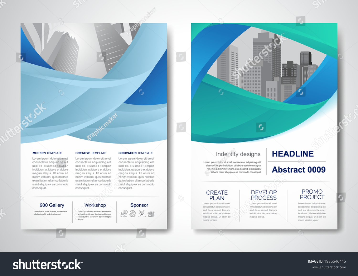 Template Vector Design Brochure Annualreport Magazine Stock Vector ...