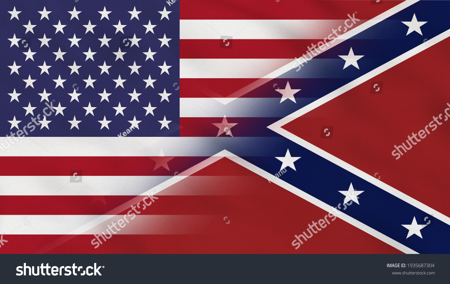 Crumpled Fabric Flag United States Confederates Stock Illustration ...