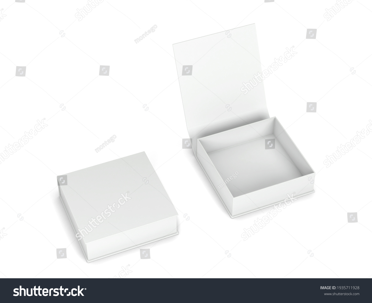 Blank Box Packaging Mockup 3d Illustration Stock Illustration ...