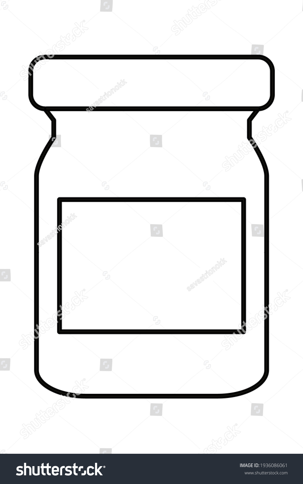 Storage Jar Sign Emblem Symbol Linear Stock Vector (Royalty Free ...