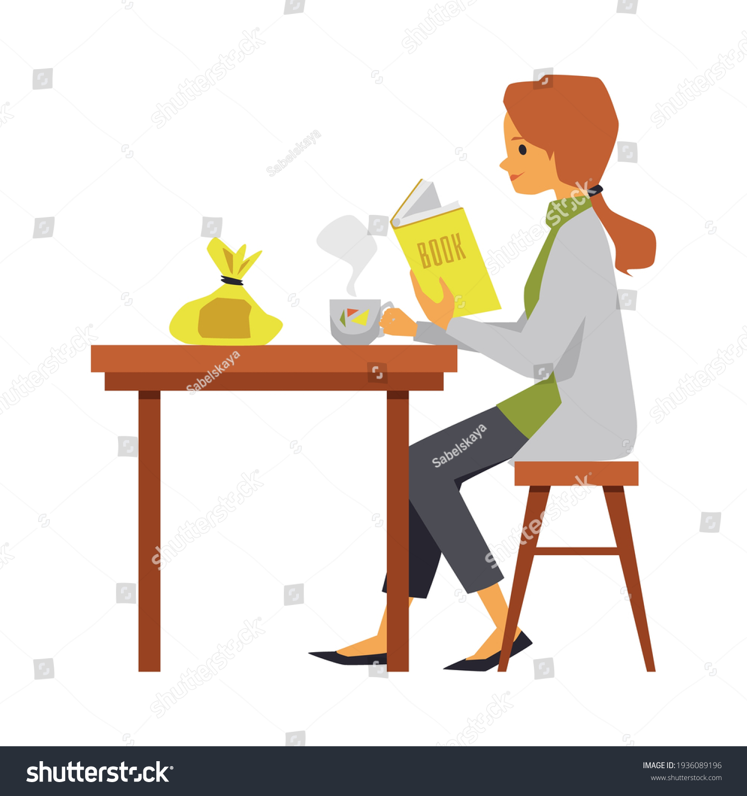 She is sitting at the table. He is sitting at the Table.. A girl sitting at a Table holding a book-1. She is sitting on the Table.