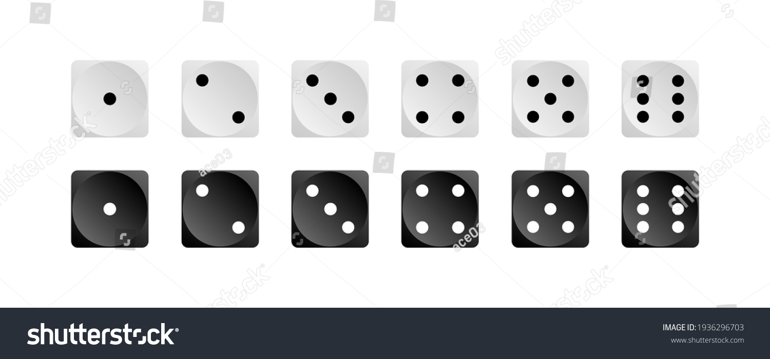 Dice Collection Game Dice Isolated On Stock Vector (Royalty Free ...