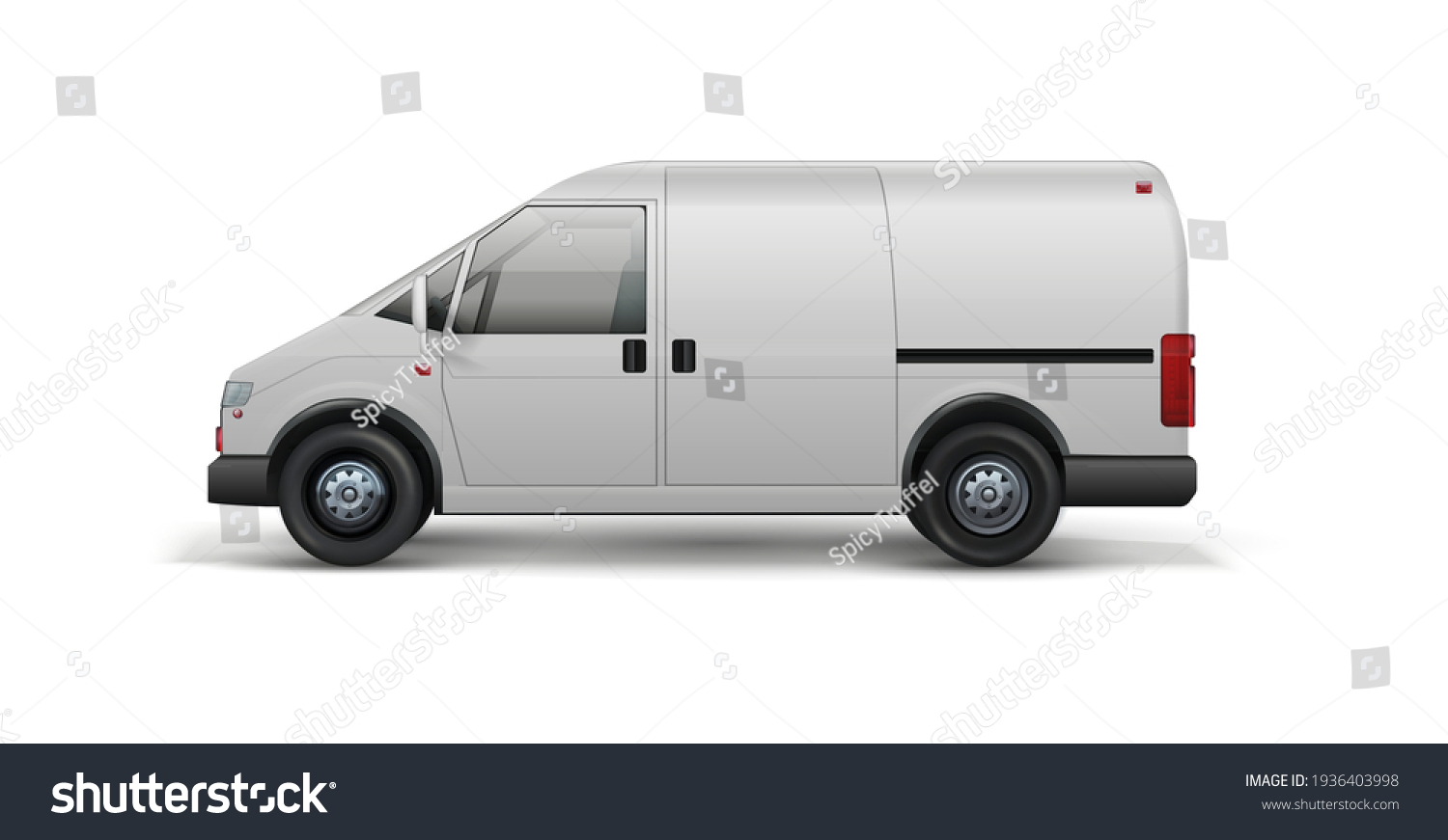 Delivery Transport Realistic Van Shipping Food Stock Vector (Royalty ...