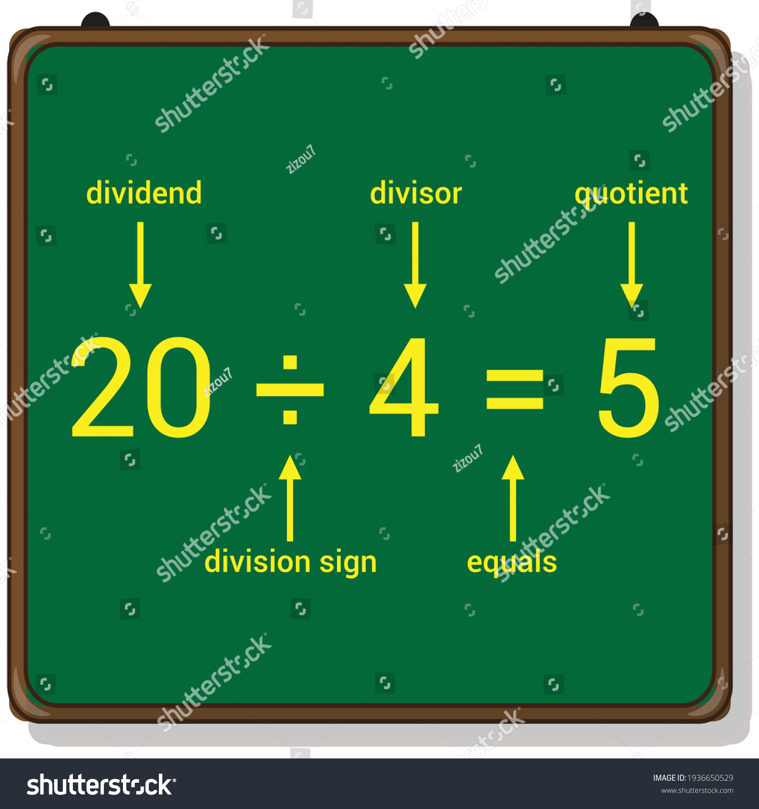 parts-division-number-sentence-stock-vector-royalty-free-1936650529