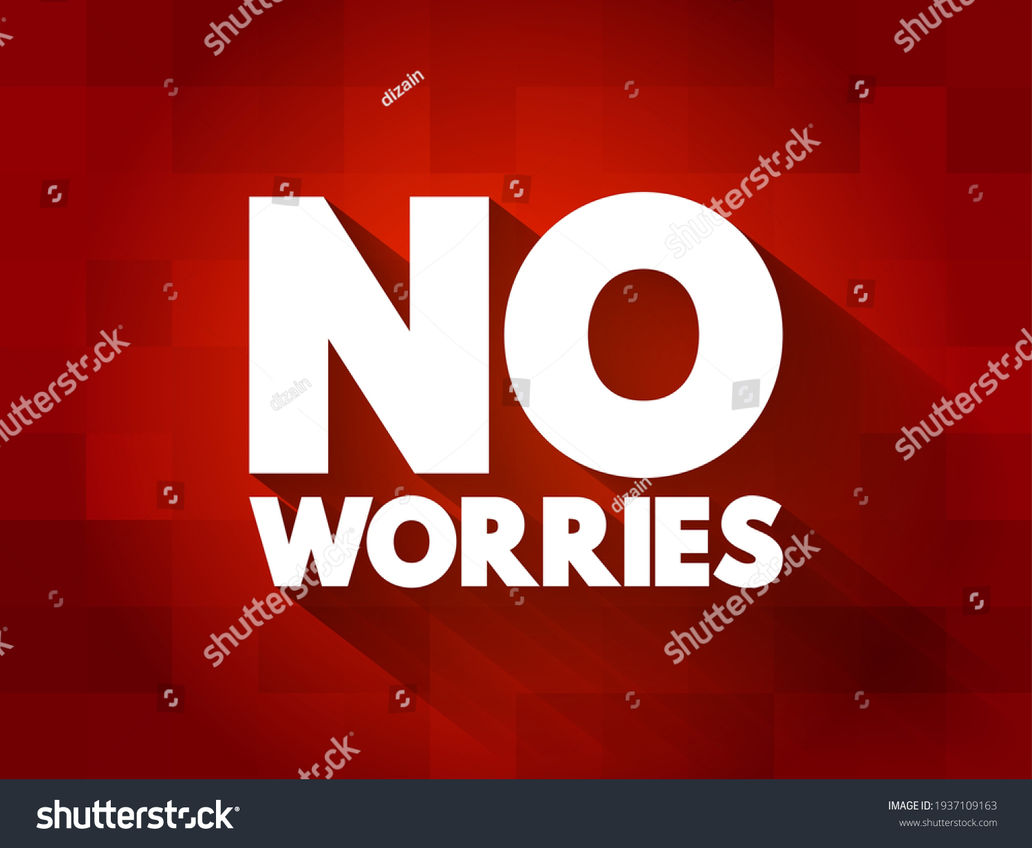 No Worries Expression Meaning Do Not Stock Vector (Royalty Free