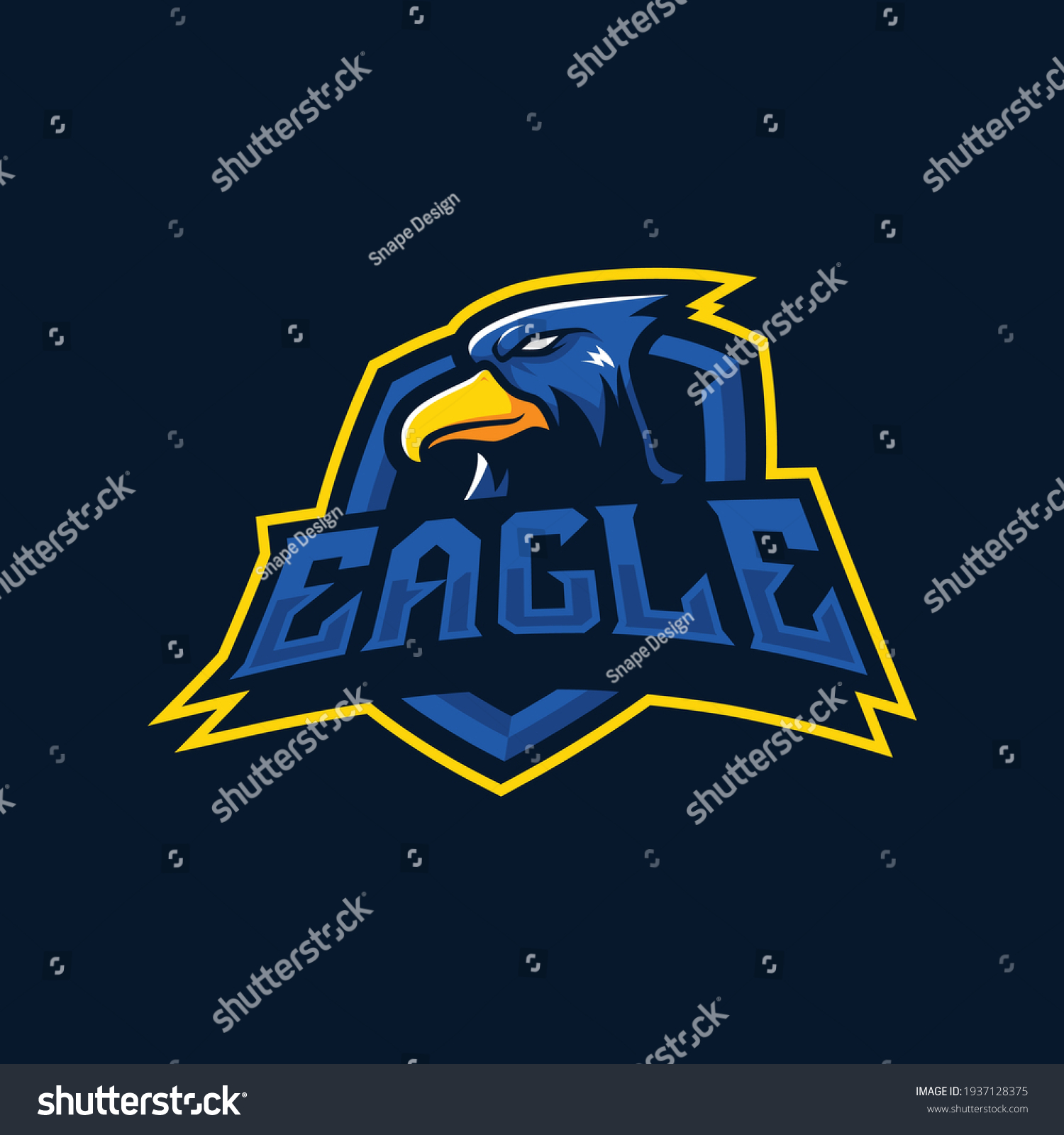 Eagle Mascot Logo Design Illustration Stock Vector (royalty Free 