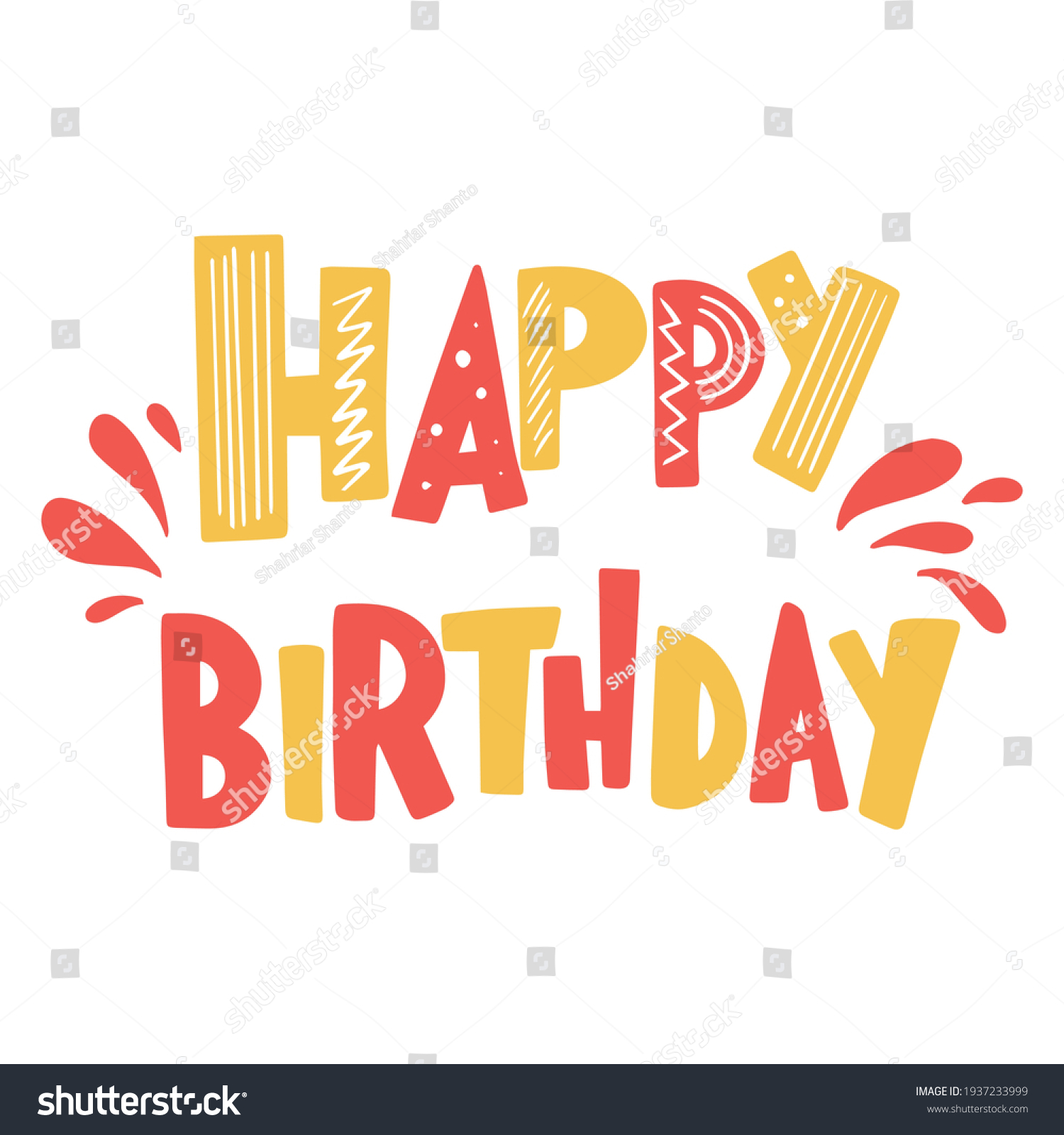 Beautiful Happy Birthday Logo Design Vector Stock Vector (Royalty Free ...