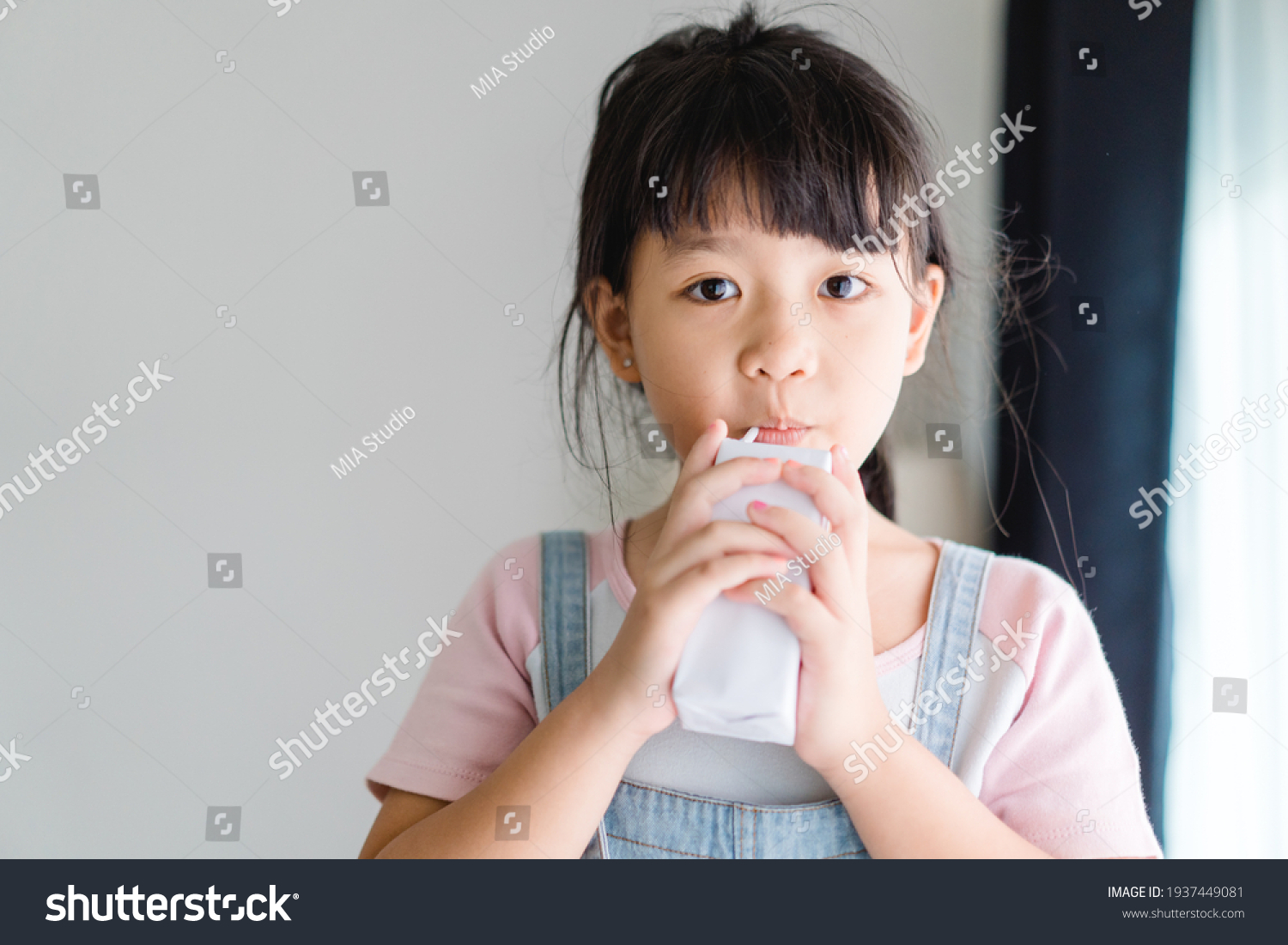 Organic Lactose Free Milkasian Kid Girl Stock Photo 1937449081 ...