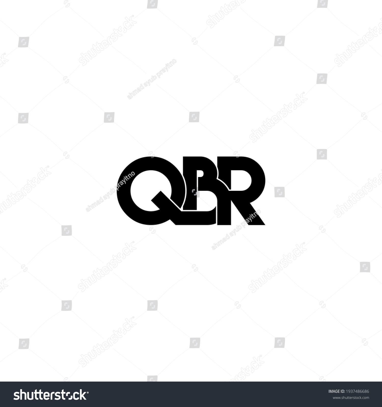 Qbr Letter Original Monogram Logo Design Stock Vector (Royalty Free ...