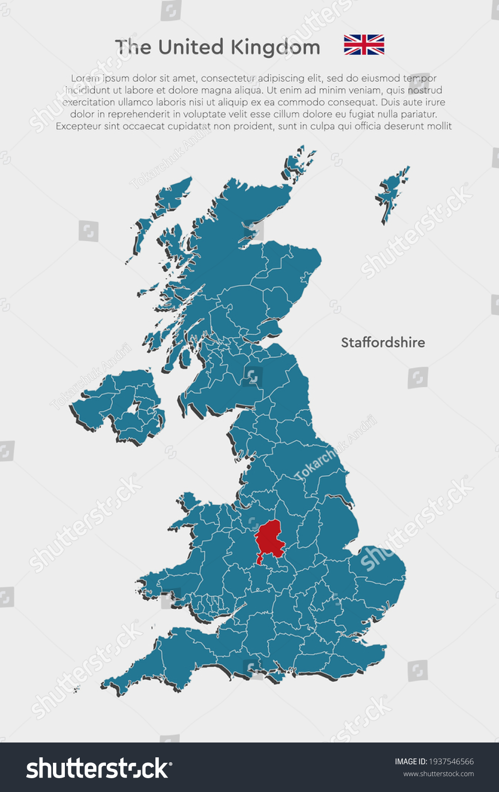 地域 州 都市 首都を持つイギリスの詳細な地図 現在のイギリス 英国の行政デビジョン のベクター画像素材 ロイヤリティフリー Shutterstock
