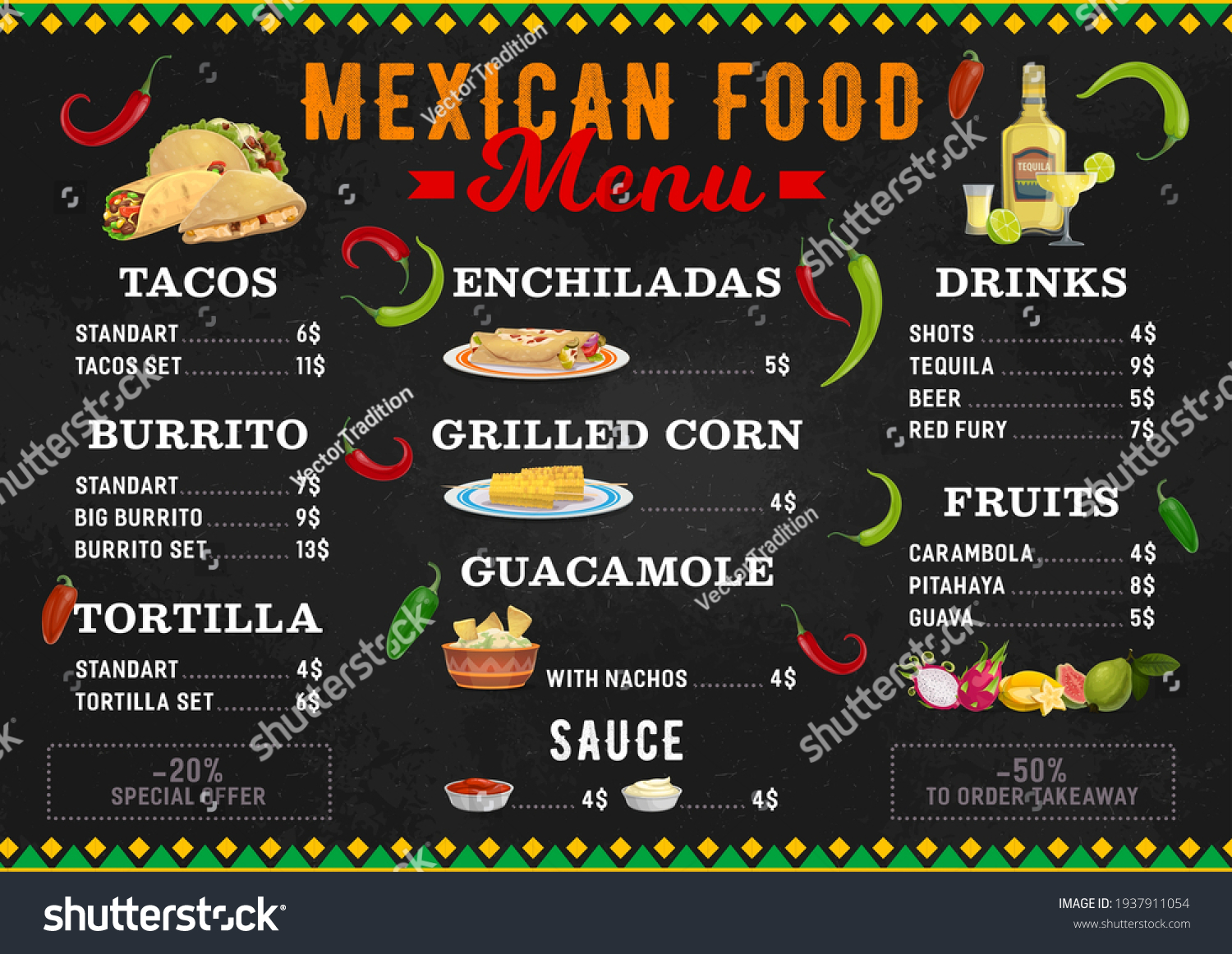 25,968 Tacos menu Images, Stock Photos & Vectors | Shutterstock