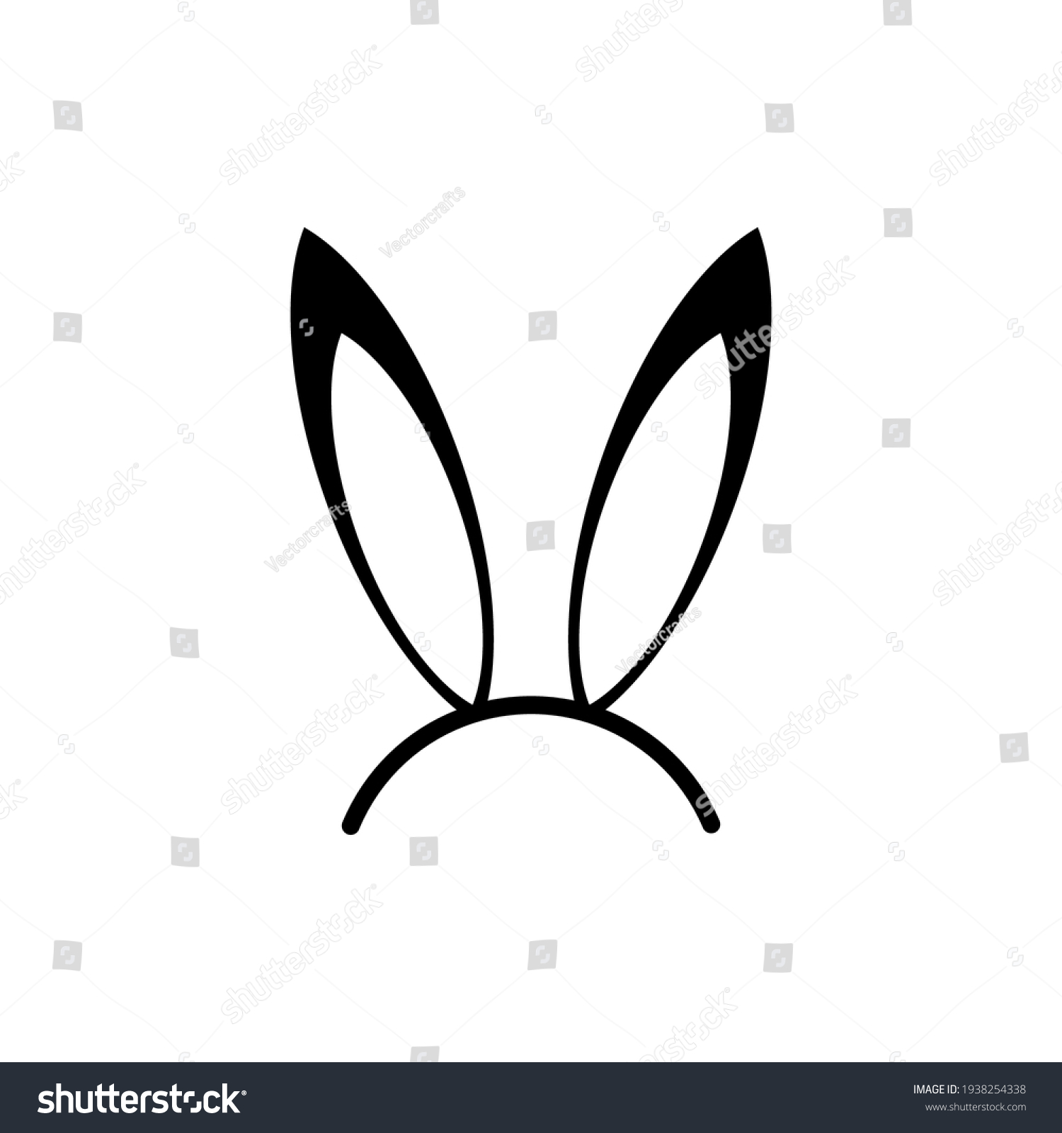 Bunny Ear Icon Design Template Vector Stock Vector (Royalty Free ...