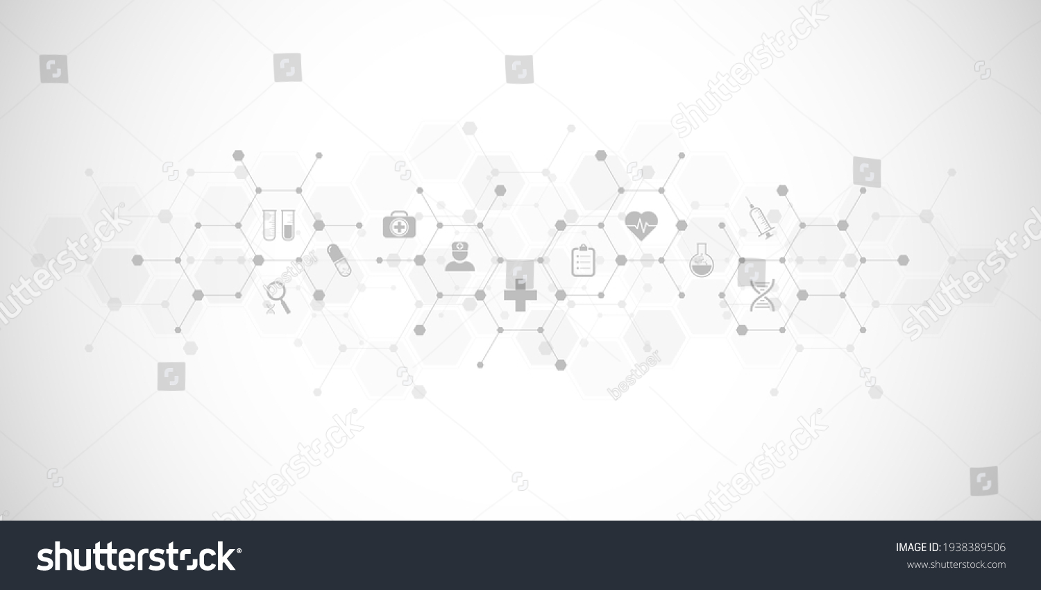 Illustration Medical Background Healthcare Technology Flat Stock ...