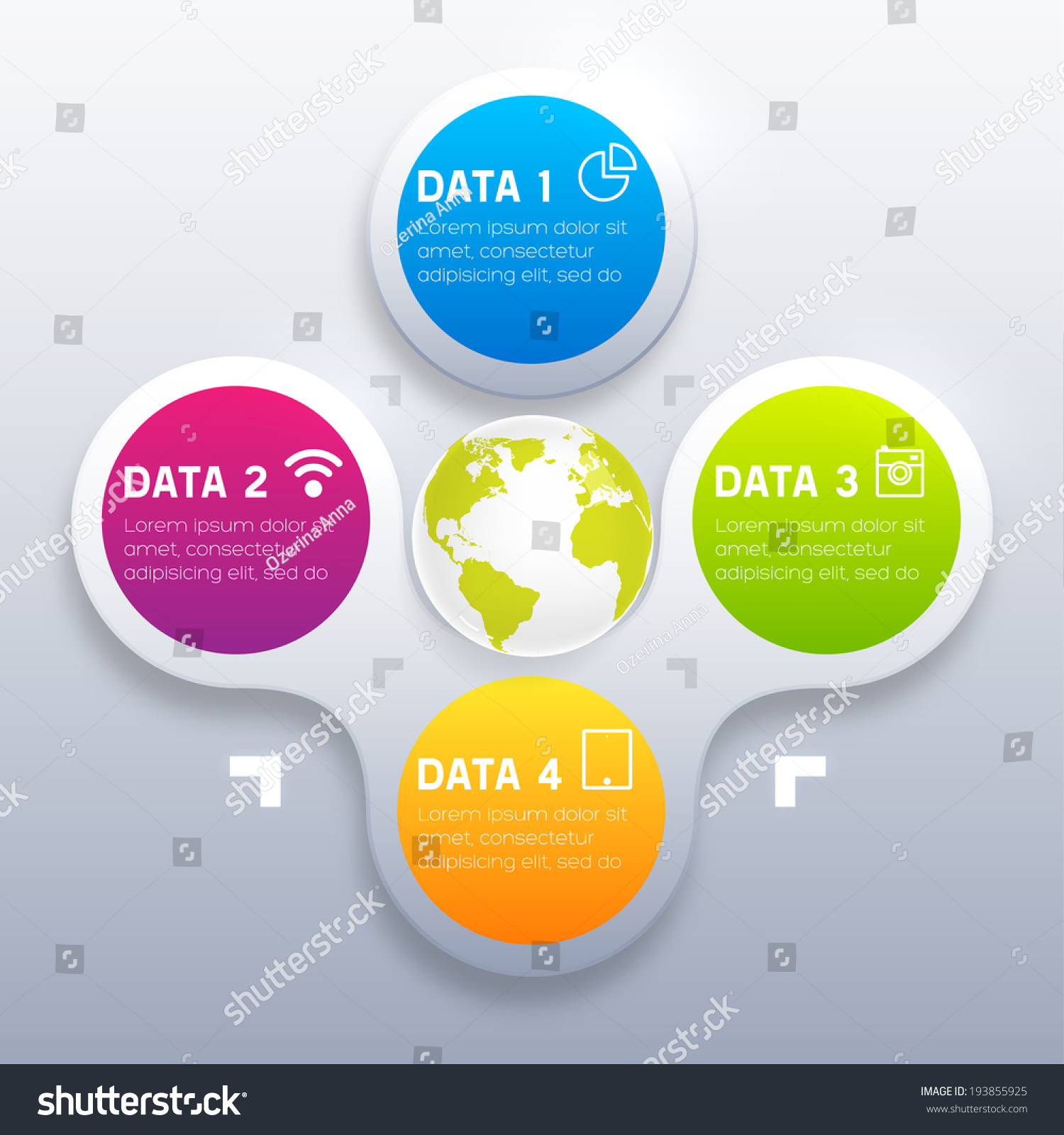 Infographic Abstract Digital Vector Template Stock Vector Royalty Free