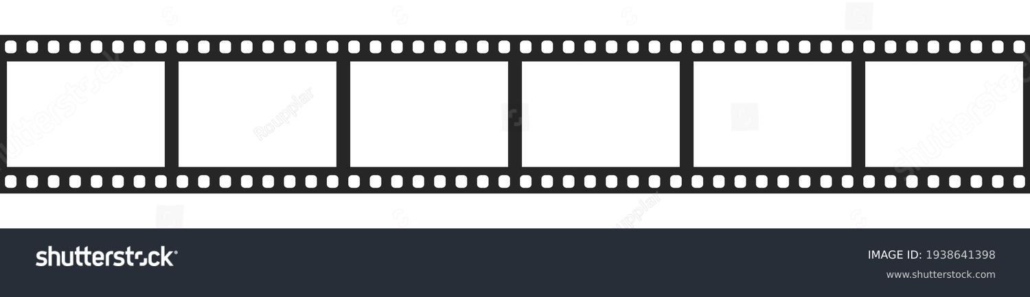 Cinema Filmstrip Roll On White Background Stock Vector Royalty Free
