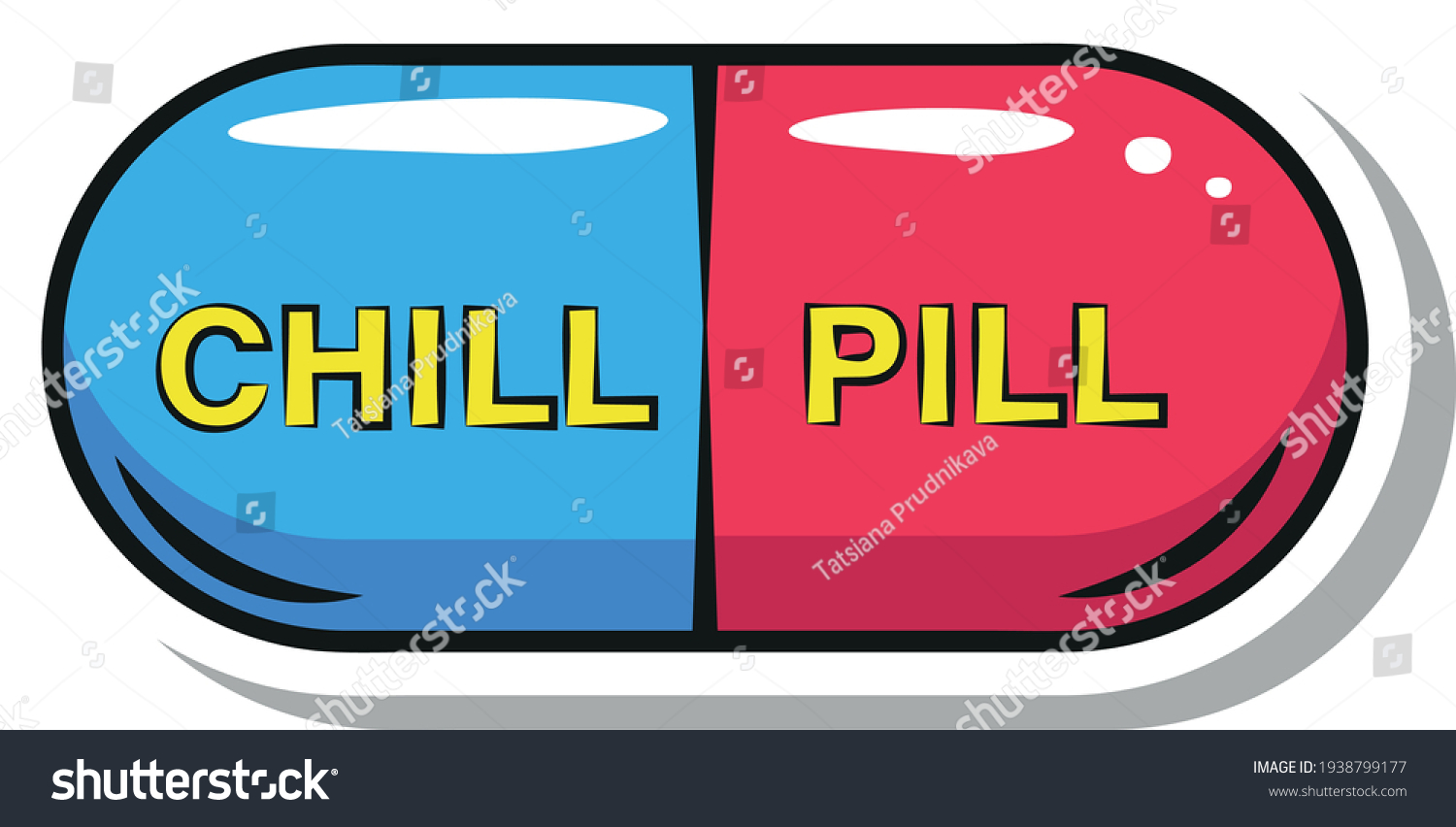 Chill Pill Pop Art Style Stock Vector (Royalty Free) 1938799177 ...