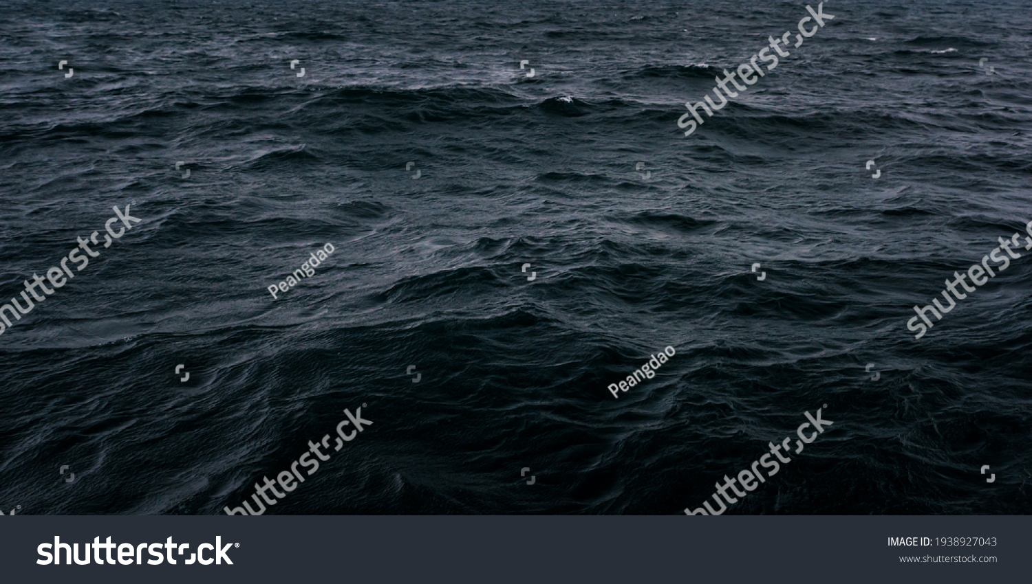 Dark Blue Sea Water Surface Stock Photo 1938927043 