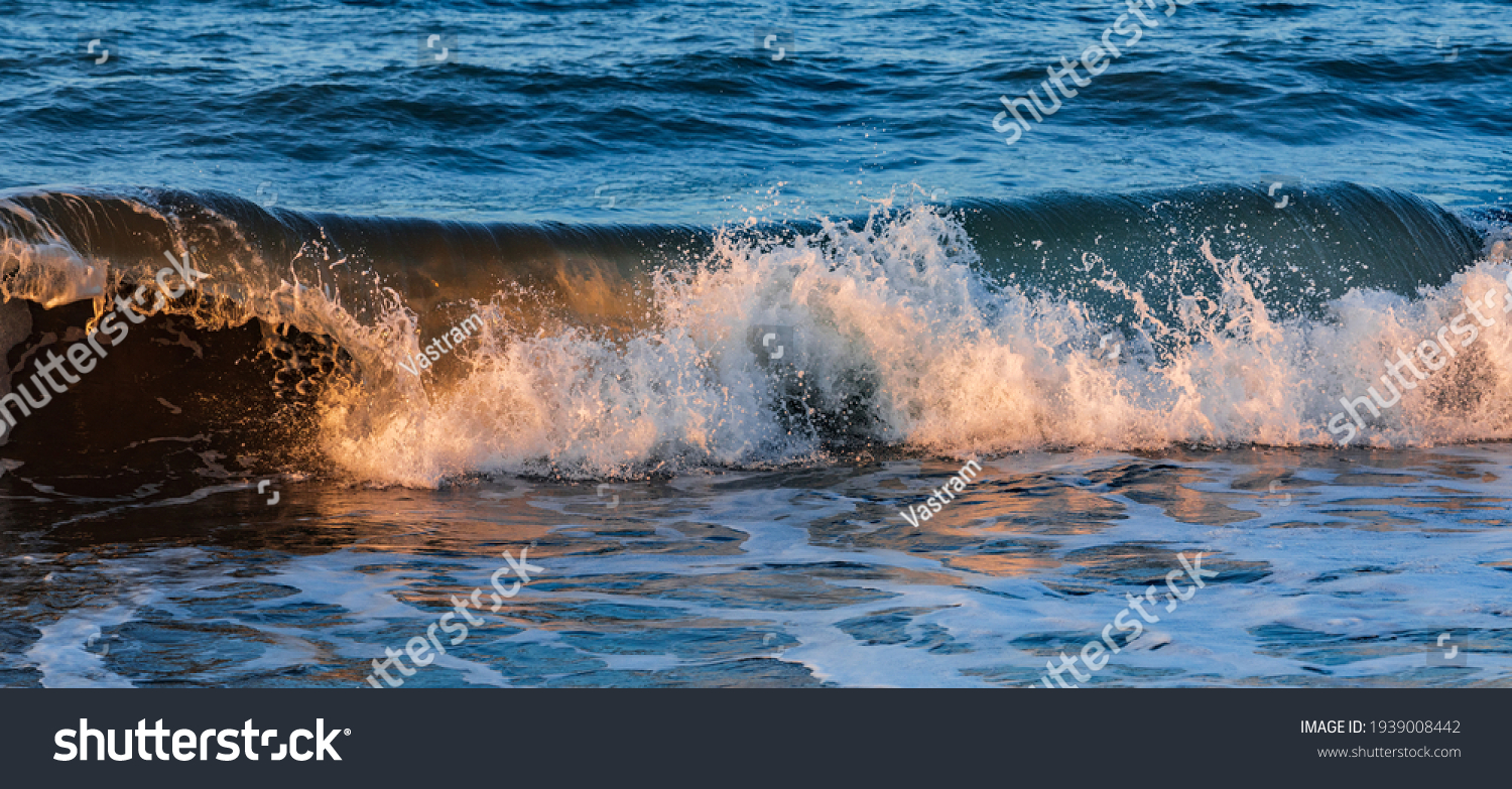 Splashing Waves On Beach Stock Photo Shutterstock