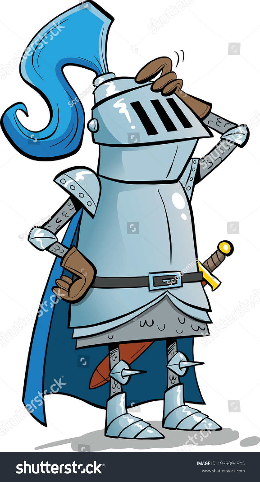 Medieval Knight Shiny Armour Helmet Stock Vector (Royalty Free ...