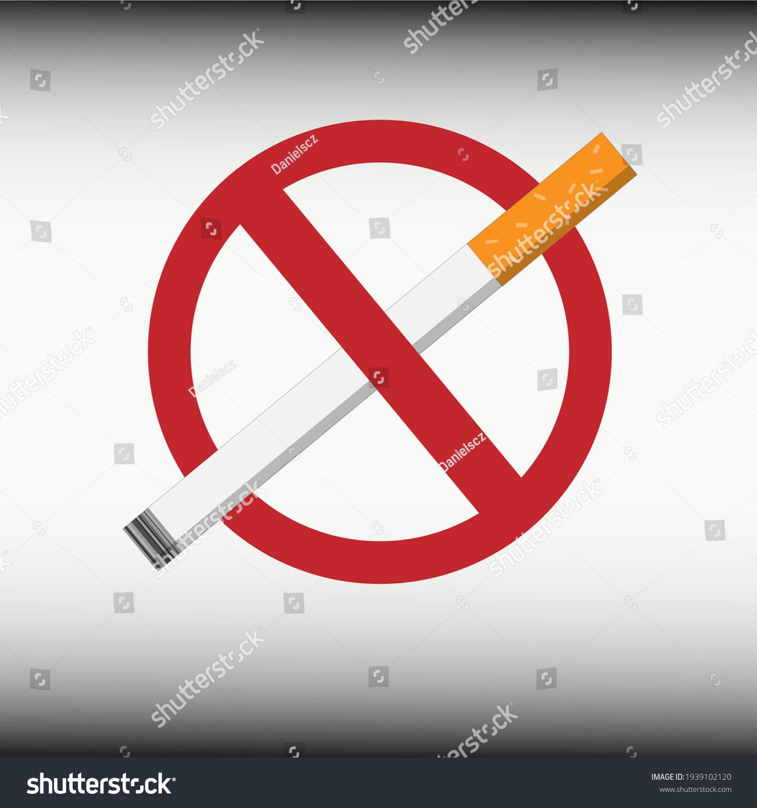 No Smoking Sign Cigarette Stock Illustration 1939102120 | Shutterstock