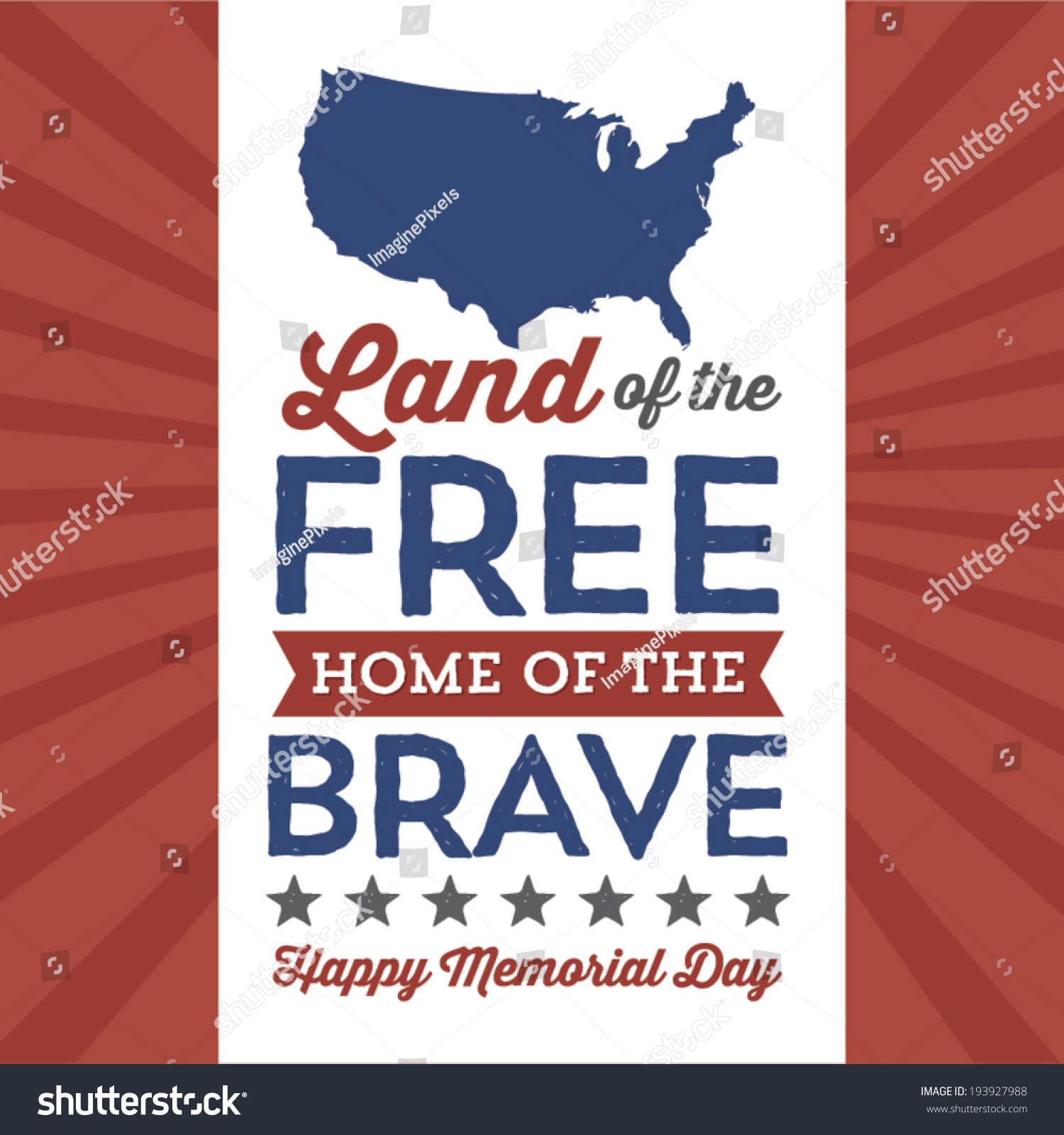 Land Free Home Brave America Usa Stock Vector (Royalty Free) 193927988 